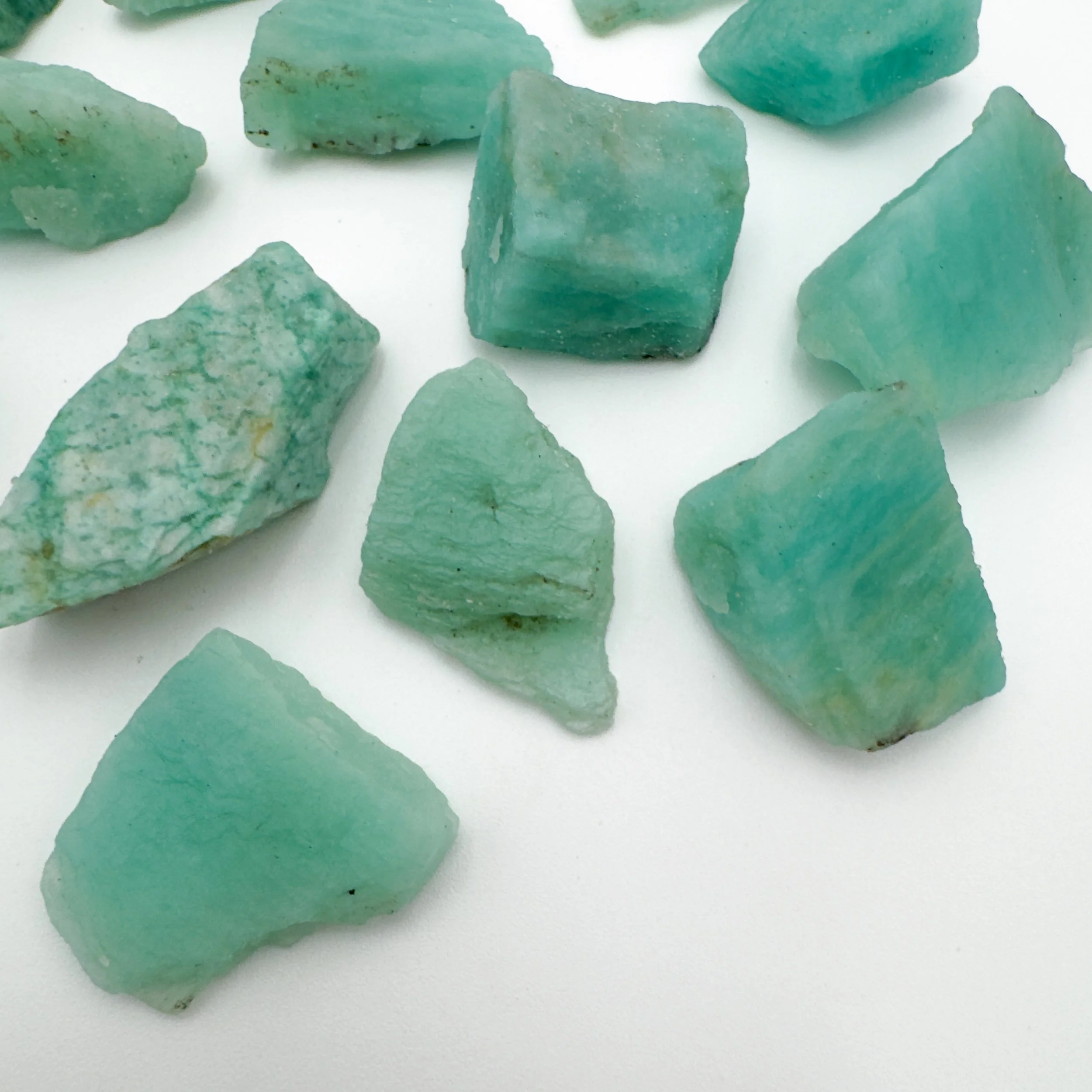 Amazonite Raw Stones (1-2 Inch - A Grade - 12-20 Pieces Per Pound) Ethically Sourced from Mozambique - Beyond Bohemian