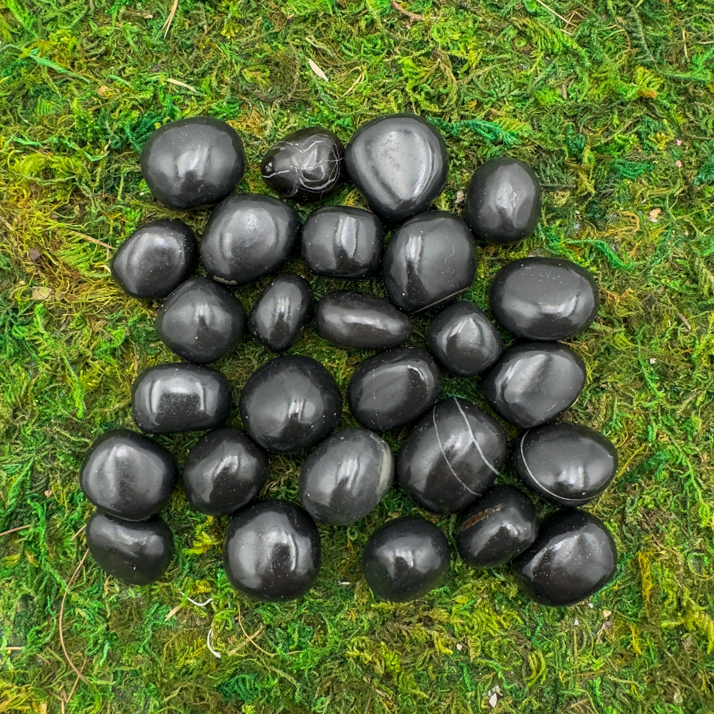 Black Onyx Hand Polished Stones (1-1.50 Inch - AA Grade - 16-32 Pieces Per Pound) Ethically Sourced from Peru - Beyond Bohemian