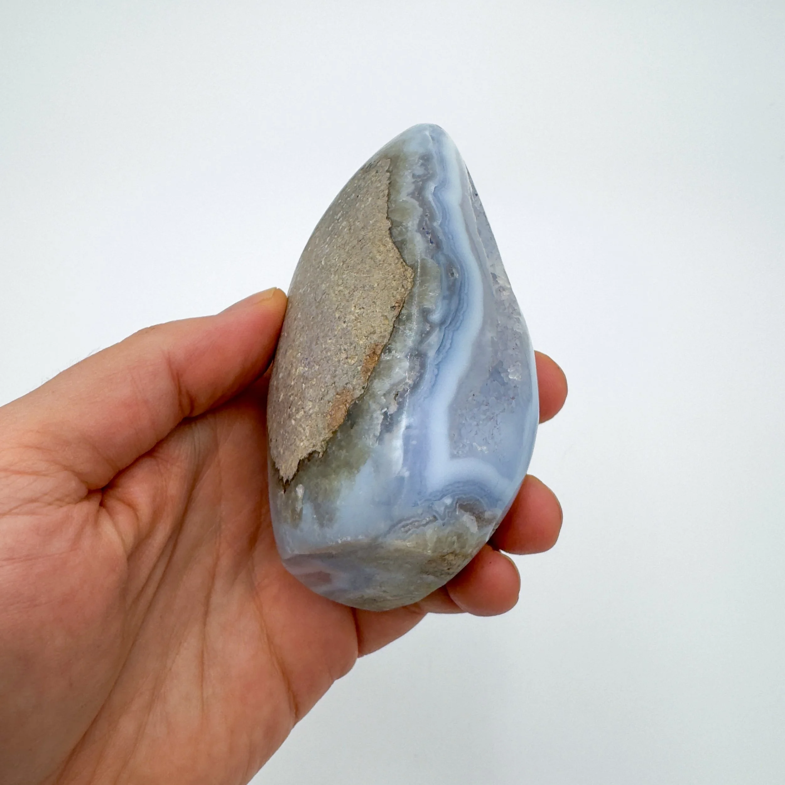 Blue Lace Agate Polished Crystal Geode 9193.jpg