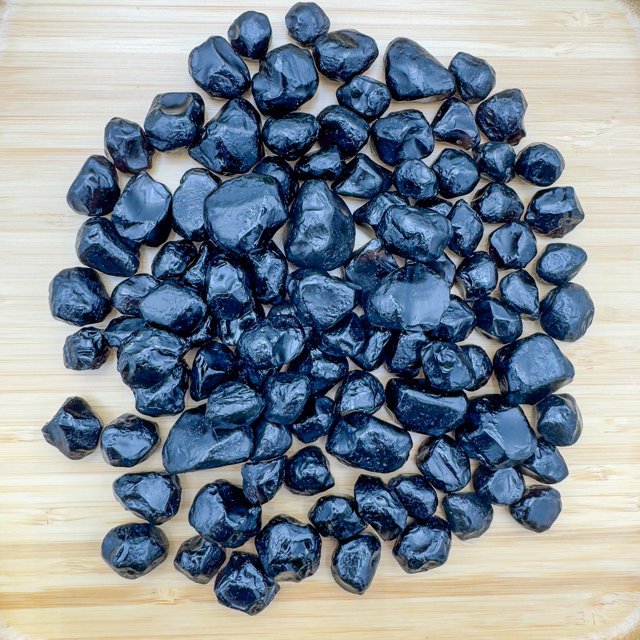 Apache Tear Raw Stones (0.50-1.50 Inch - AA Grade - 48-80 Pieces Per Pound) Ethically Sourced from Arizona - Beyond Bohemian
