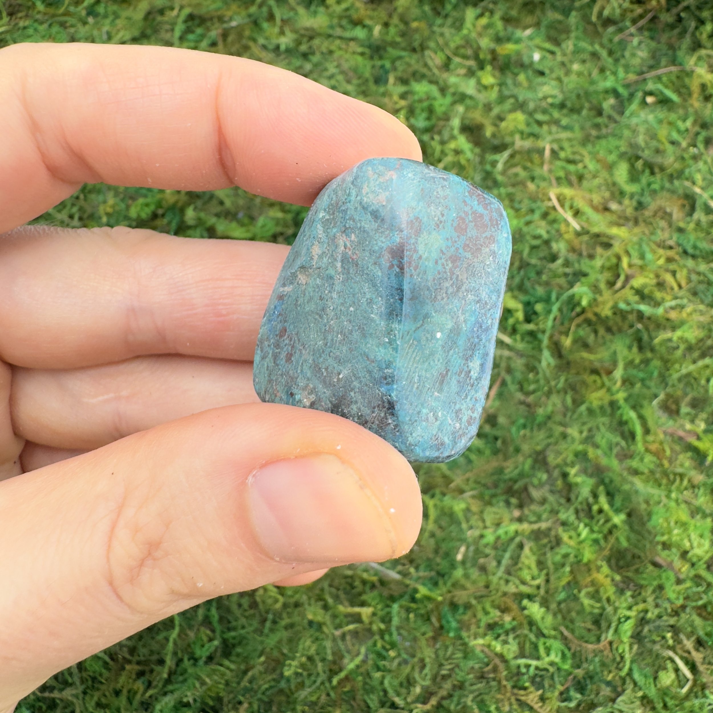 Azurite Hand Polished Stones (1-1.50 Inch - AA Grade - 16-24 Pieces Per Pound) Ethically Sourced from Namibia - Beyond Bohemian