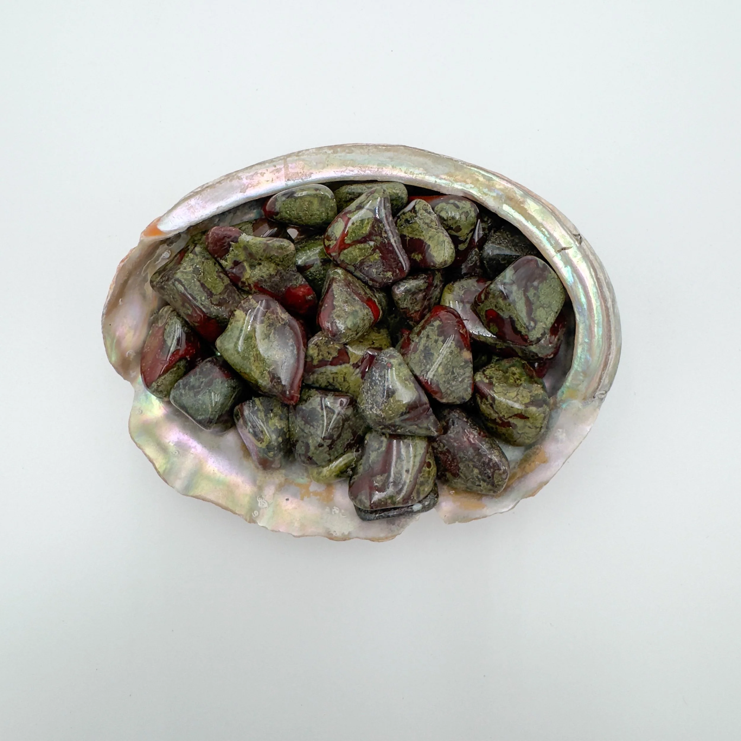 Dragon Bloodstone Tumbled Stones (1-1.50 Inch - AA Grade - 24-40 Pieces Per Pound) Ethically Sourced from South Africa