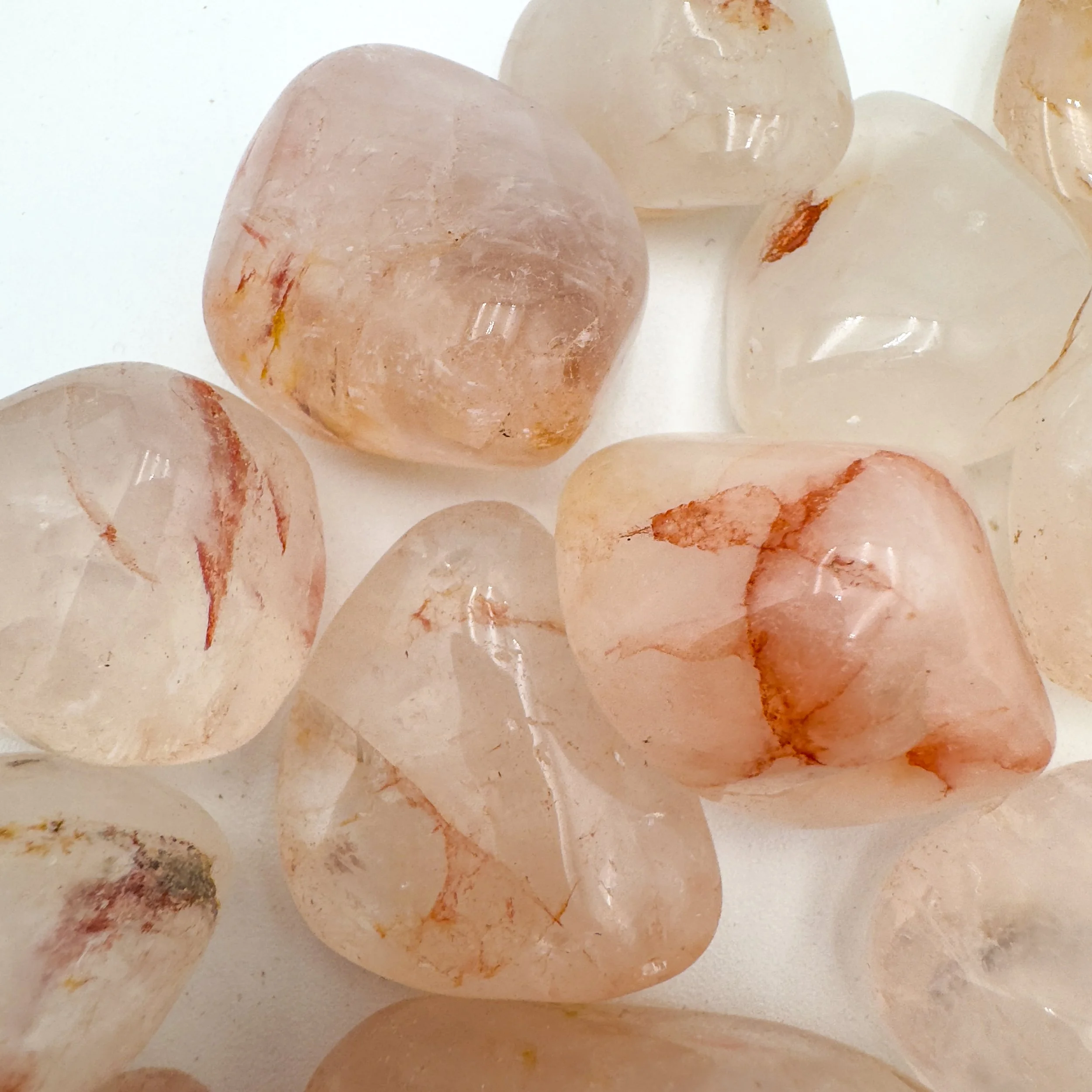 Fire Quartz Tumbled Stones (1.25-2 Inch - AA Grade - 16-24 Pieces Per Pound) Ethically Sourced from Madagascar - Beyond Bohemian