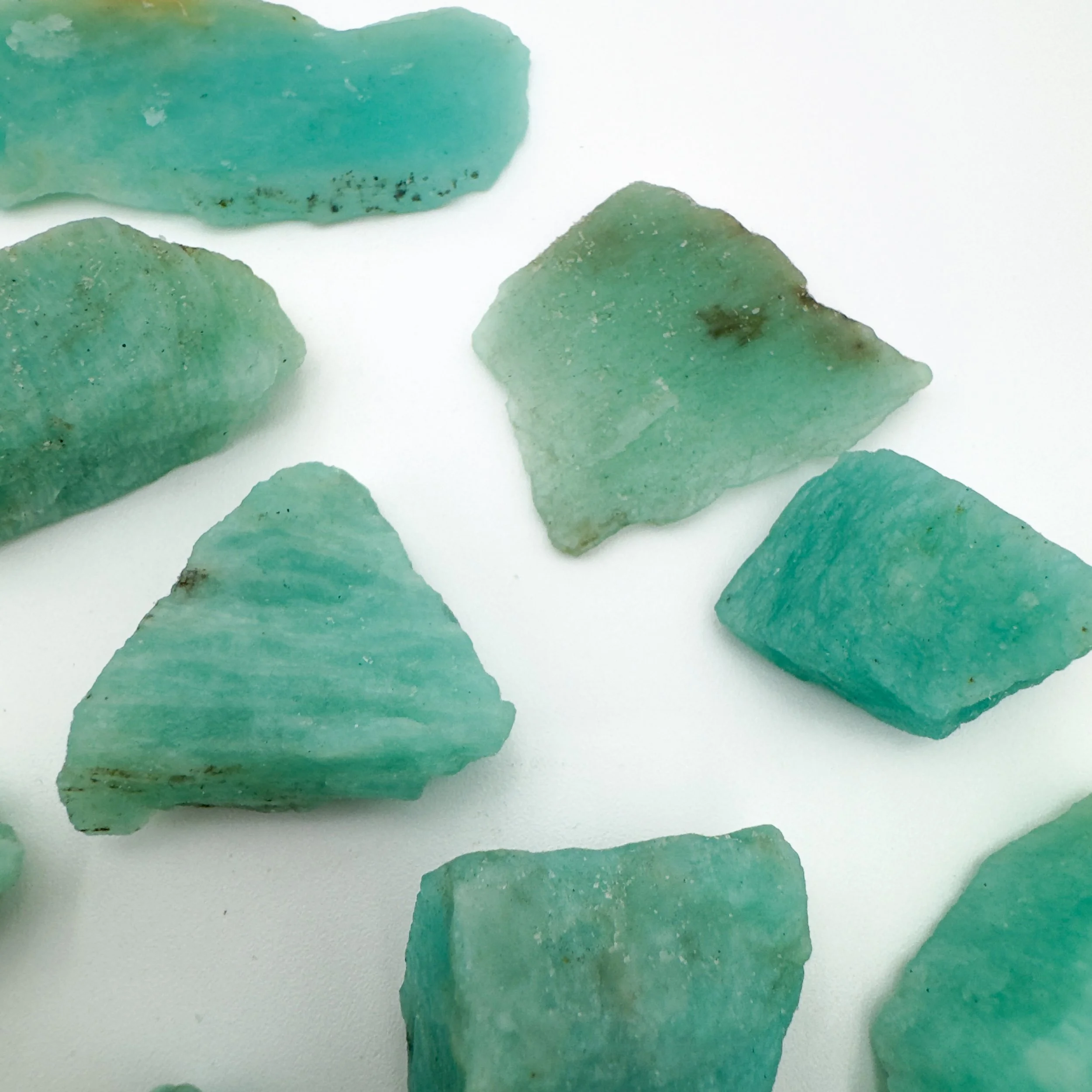 Amazonite Raw Stones (1-2 Inch - A Grade - 12-20 Pieces Per Pound) Ethically Sourced from Mozambique - Beyond Bohemian