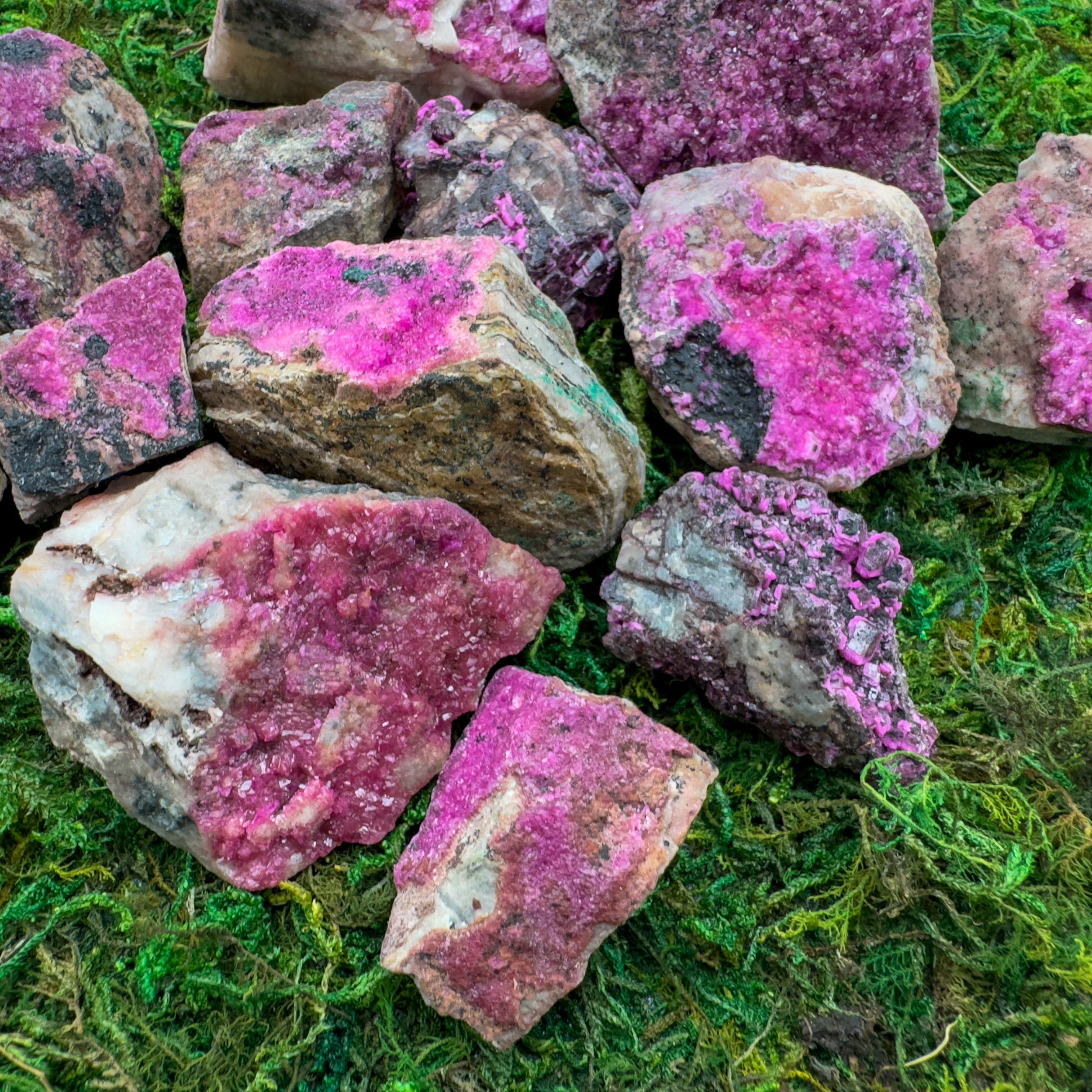 Cobalt Calcite Raw Crystals (1-2 Inch - AA Grade - 12-20 Pieces Per Pound) Ethically Sourced from Democratic Republic of the Congo - Beyond Bohemian