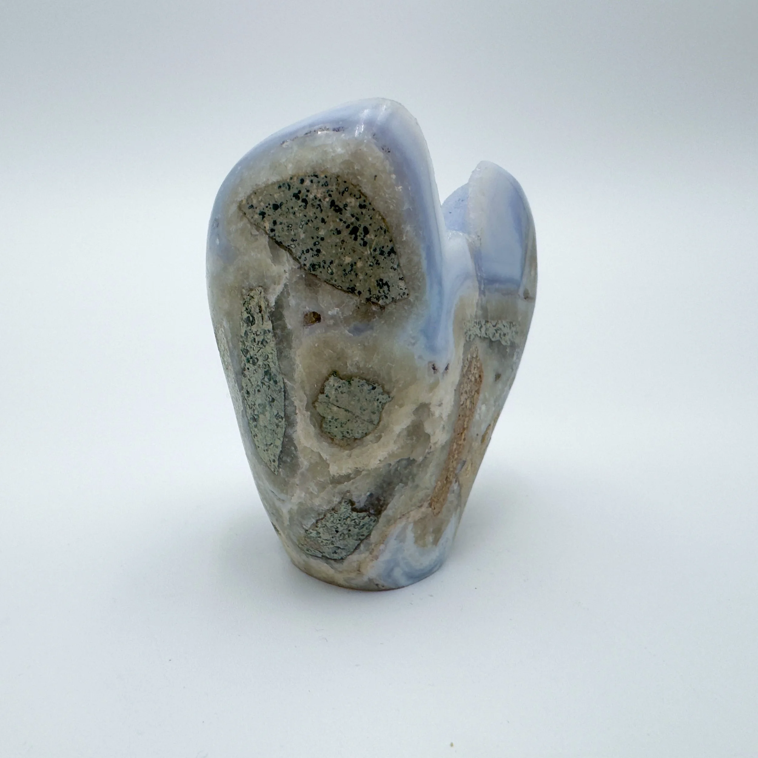 Blue Lace Agate Polished Crystal Geode 9199.jpg