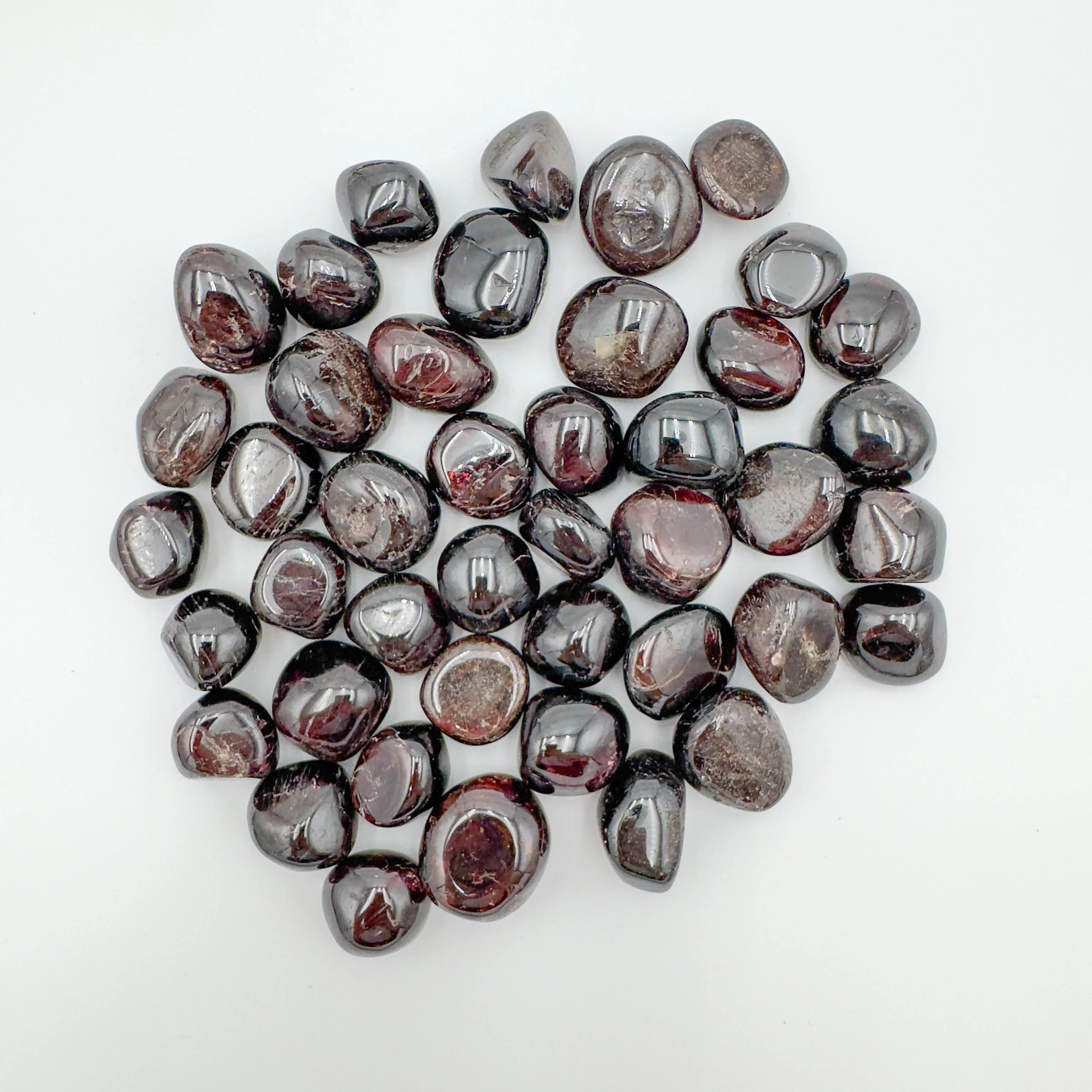 Ethically sourced Garnet tumbled stones from Malawi