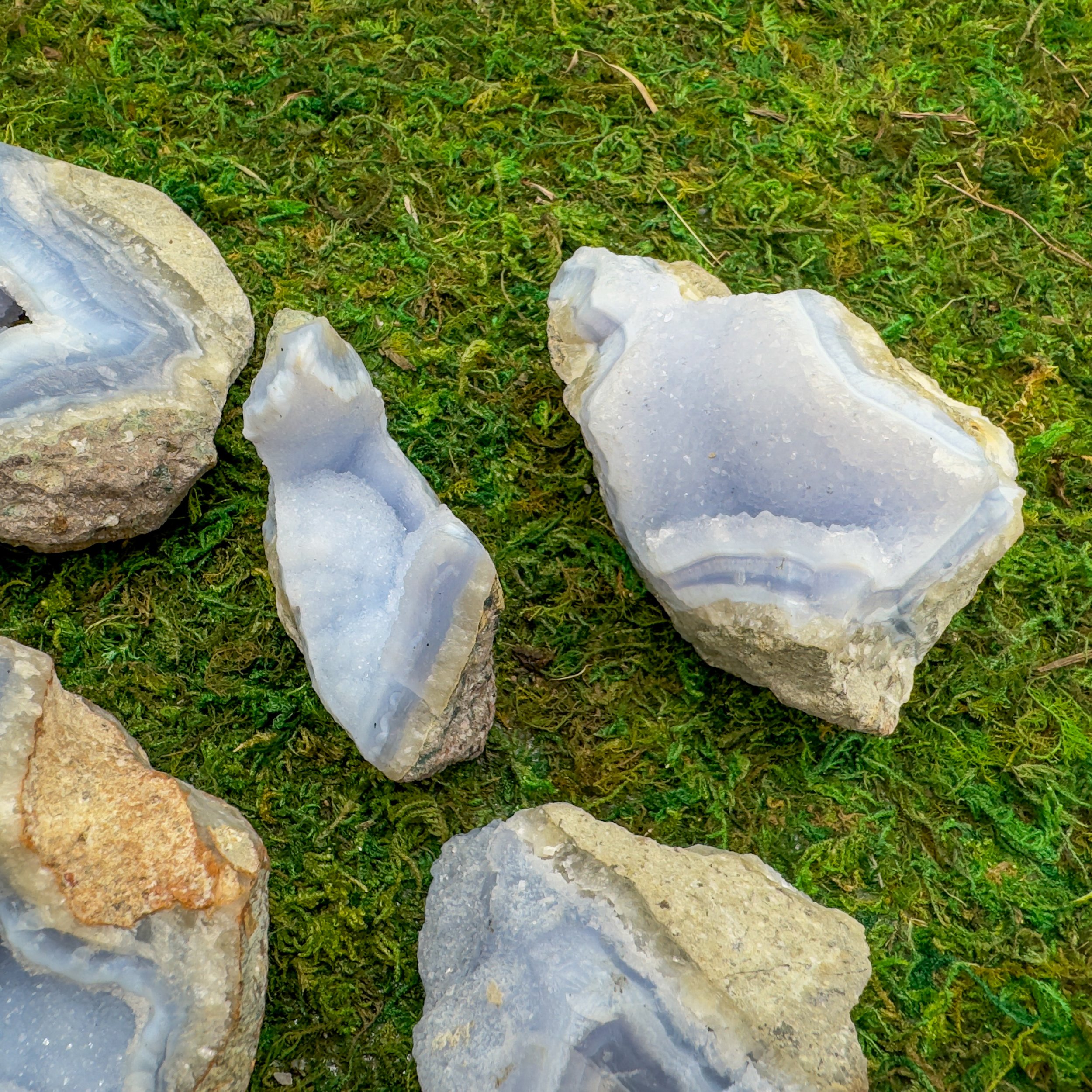 Blue Lace Agate Raw Crystal Geodes (AA Grade - 4-6 Pieces Per Kilogram) Ethically Sourced from Malawi - Beyond Bohemian