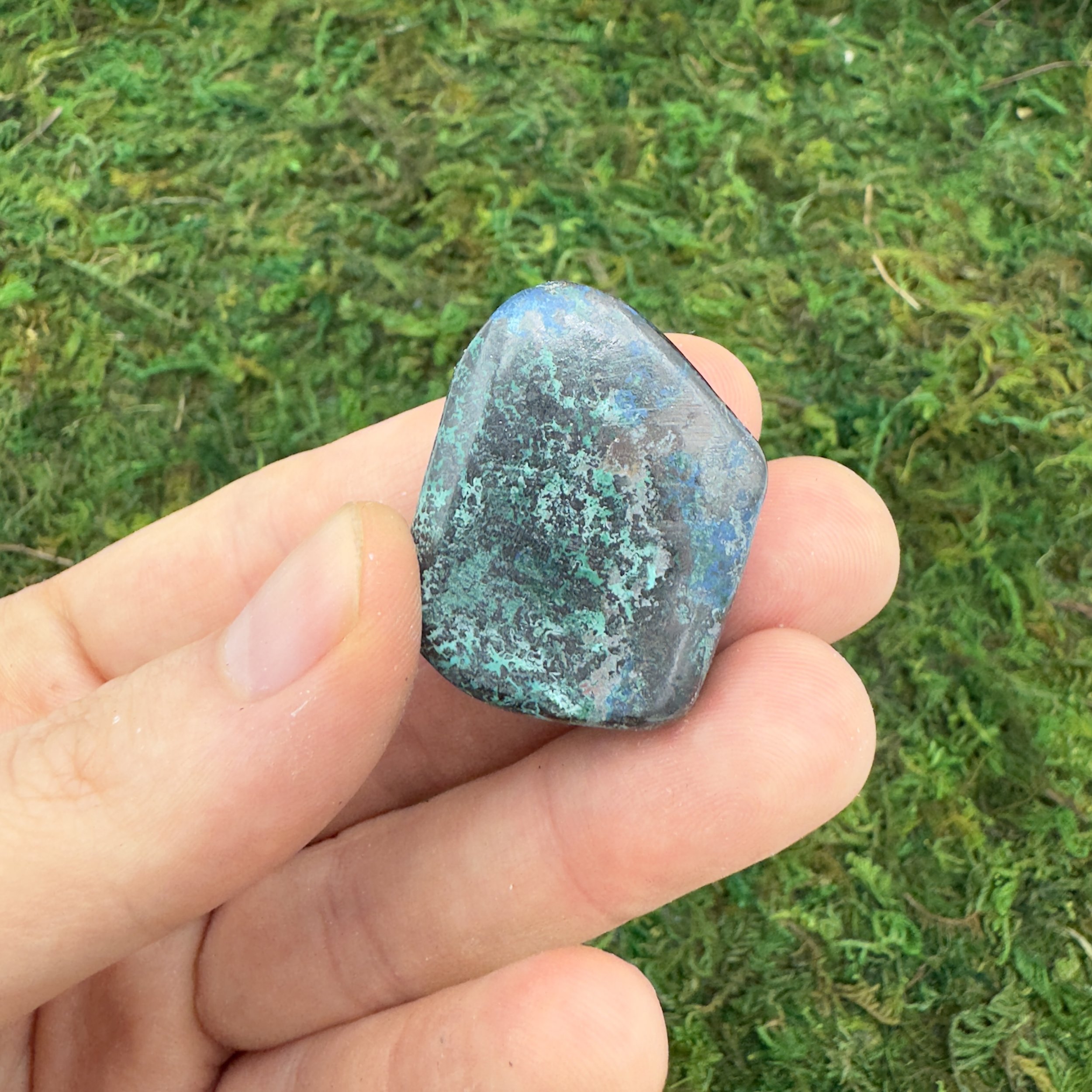 Azurite Hand Polished Stones (1-1.50 Inch - AA Grade - 16-24 Pieces Per Pound) Ethically Sourced from Namibia - Beyond Bohemian