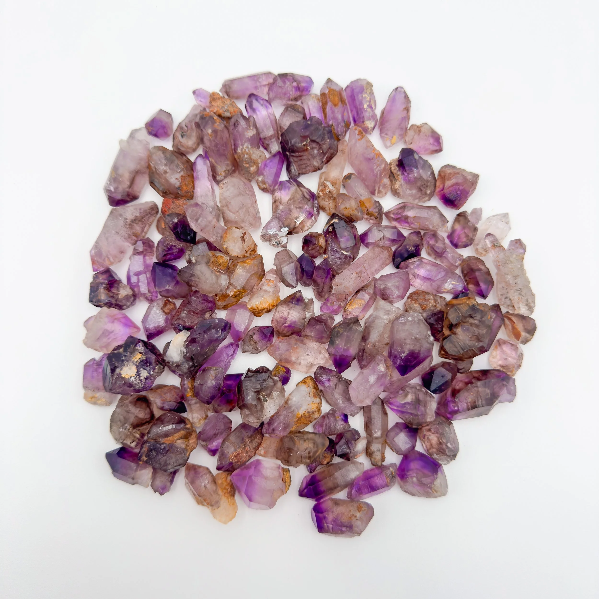 Smoky Amethyst Raw Crystal Points (0.50-1.50 Inch - A Grade - 48-96 Pieces Per Pound) Ethically Sourced from Zimbabwe