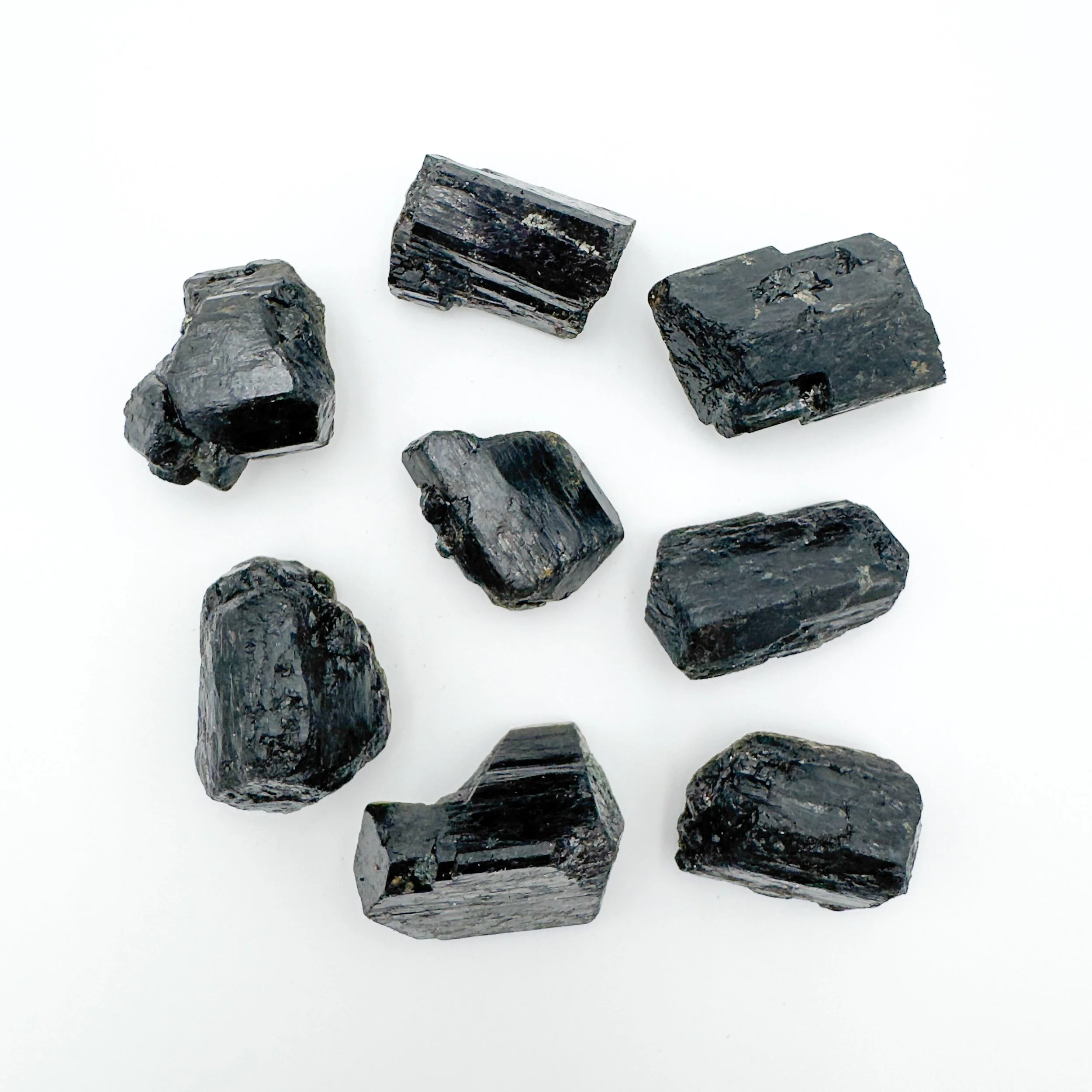 Black Tourmaline Raw Crystals (1.50-3 Inch - AA Grade - 8-12 Pieces Per Pound) Ethically Sourced from Madagascar