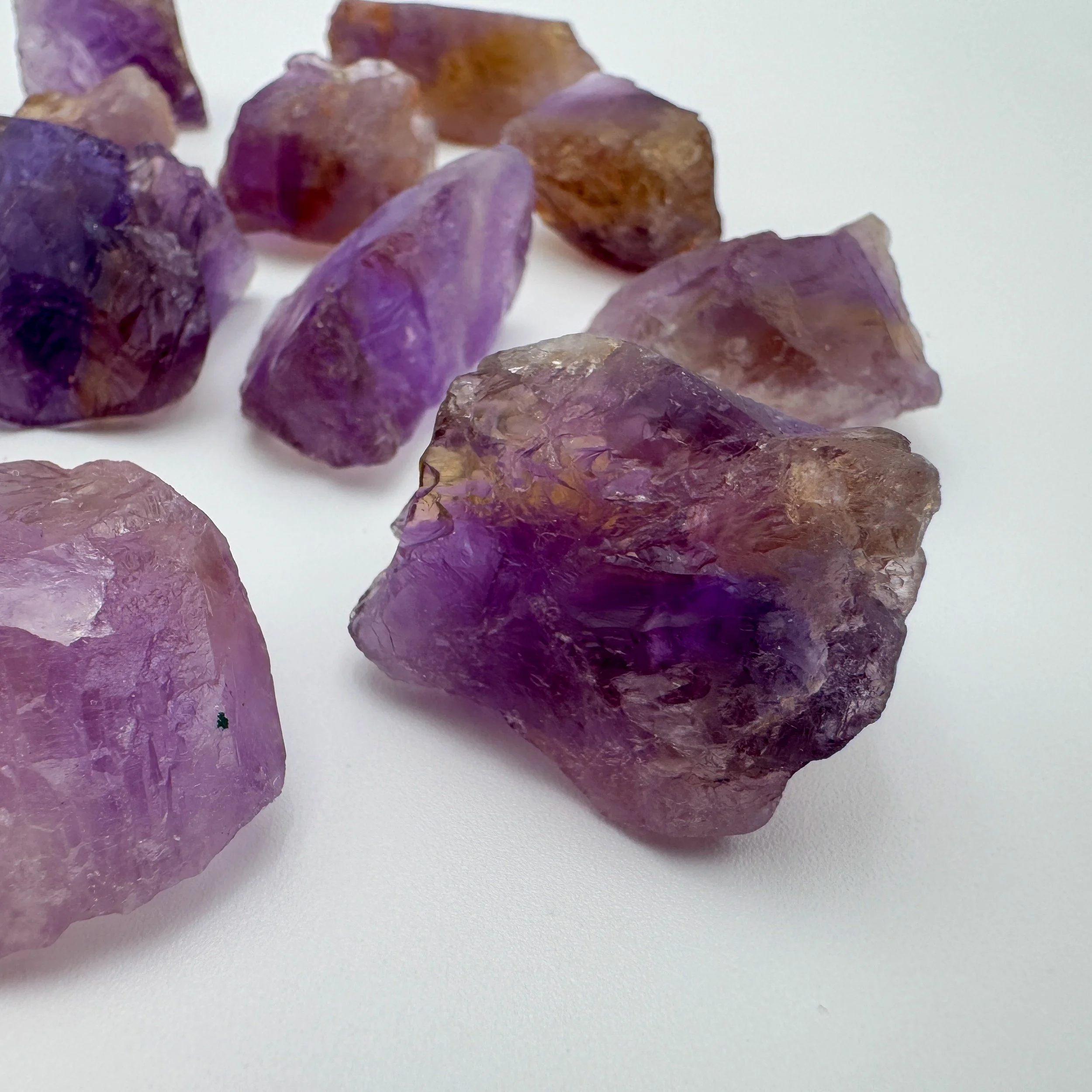 Ametrine Raw Crystals (1-2 Inch - AA Grade - 12-20 Pieces Per Pound) Ethically Sourced from Bolivia - Beyond Bohemian