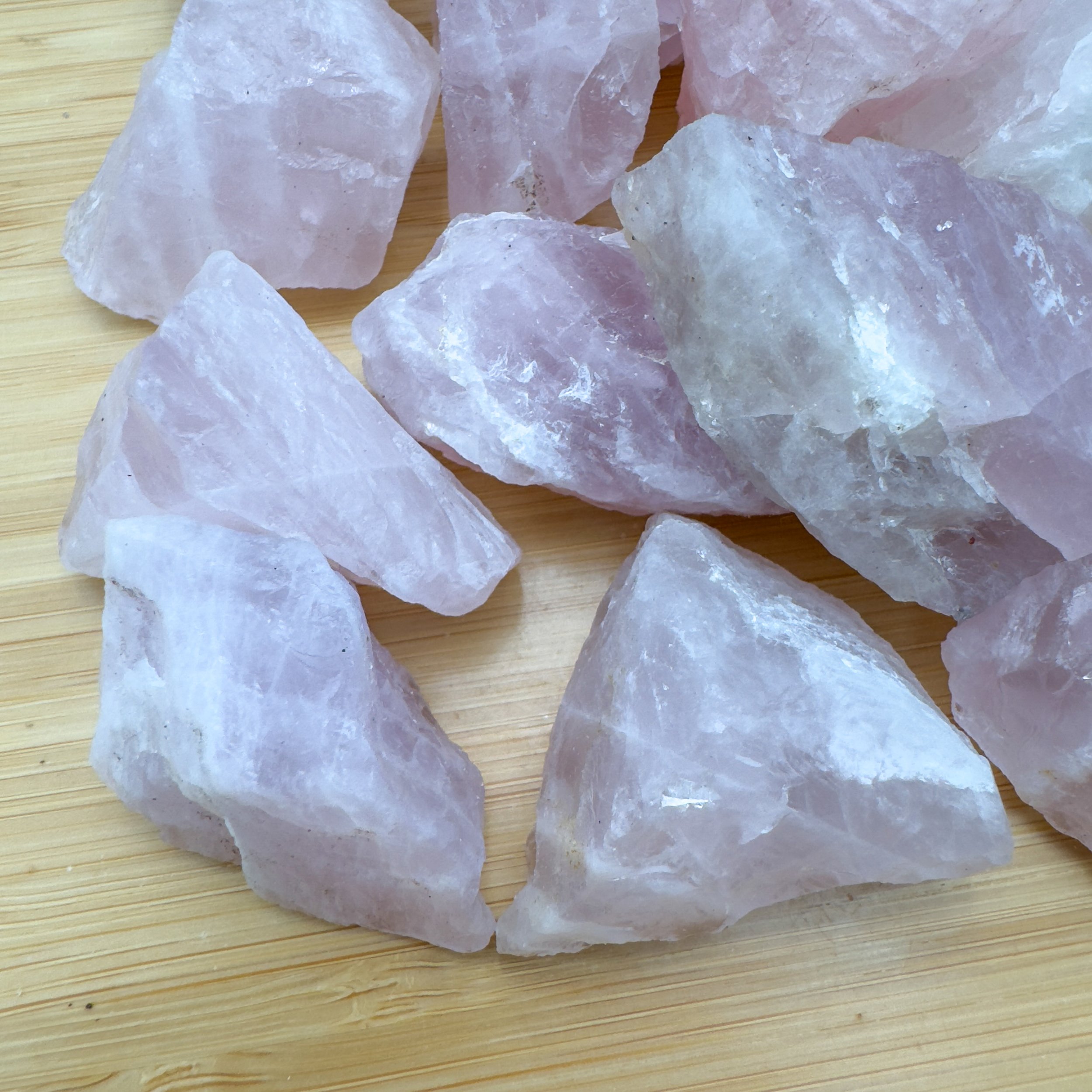 Rose Quartz Raw Crystals (1-2 Inch - AA Grade - 12-20 Pieces Per Pound) Ethically Sourced from Madagascar - Beyond Bohemian
