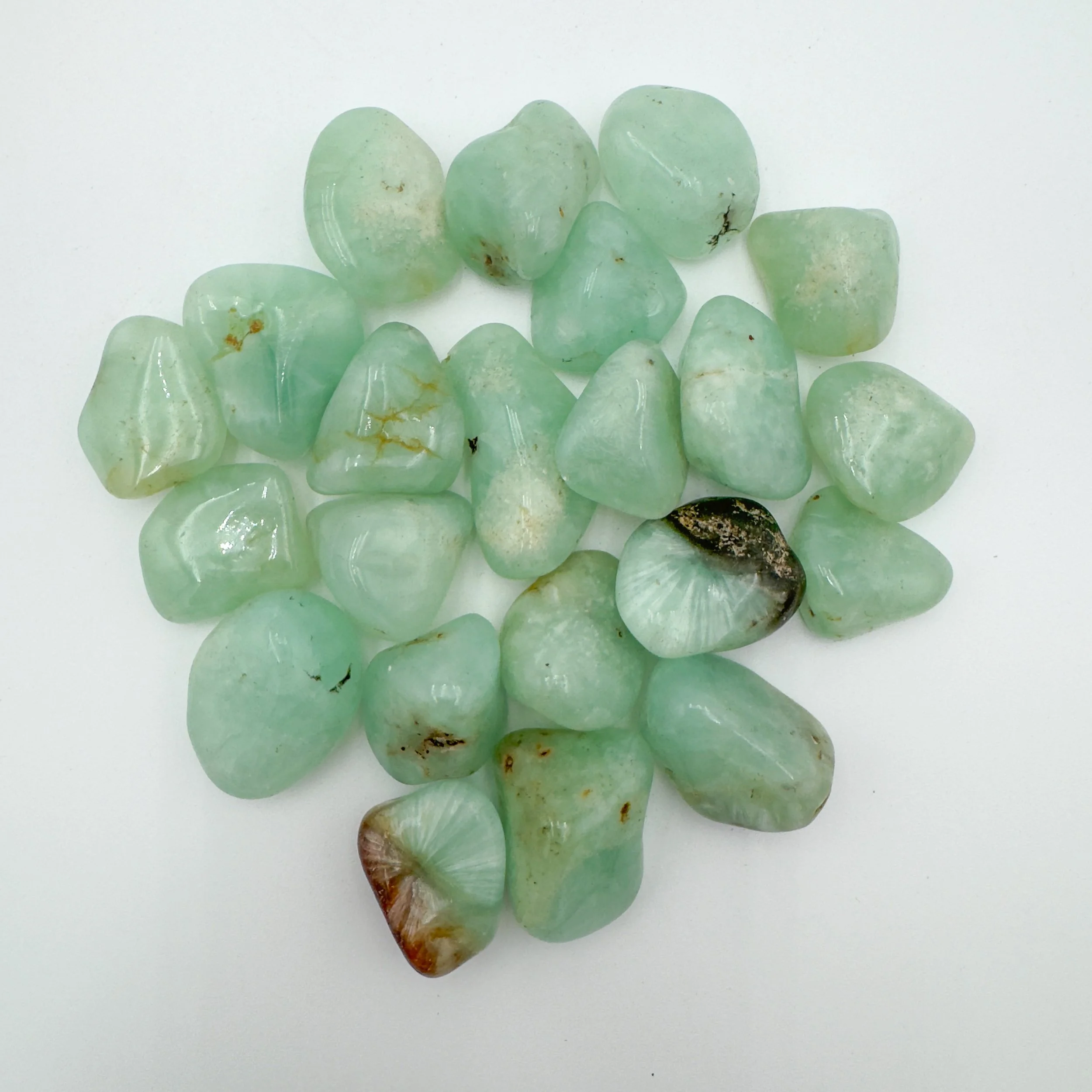 Tumbled Prehnite wholesale stones for mindful shops and healers