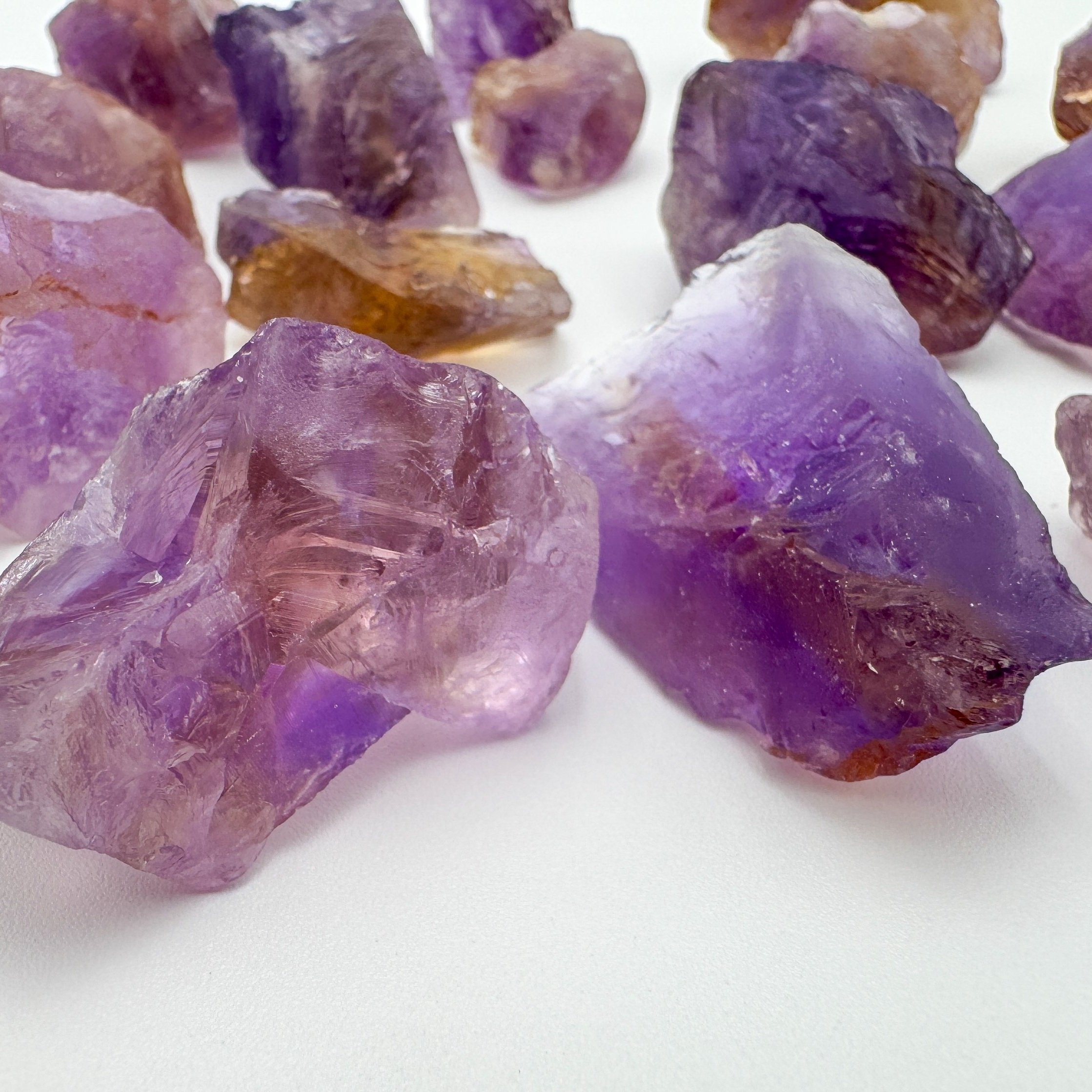 Ametrine Raw Crystals (1-2 Inch - AA Grade - 12-20 Pieces Per Pound) Ethically Sourced from Bolivia - Beyond Bohemian
