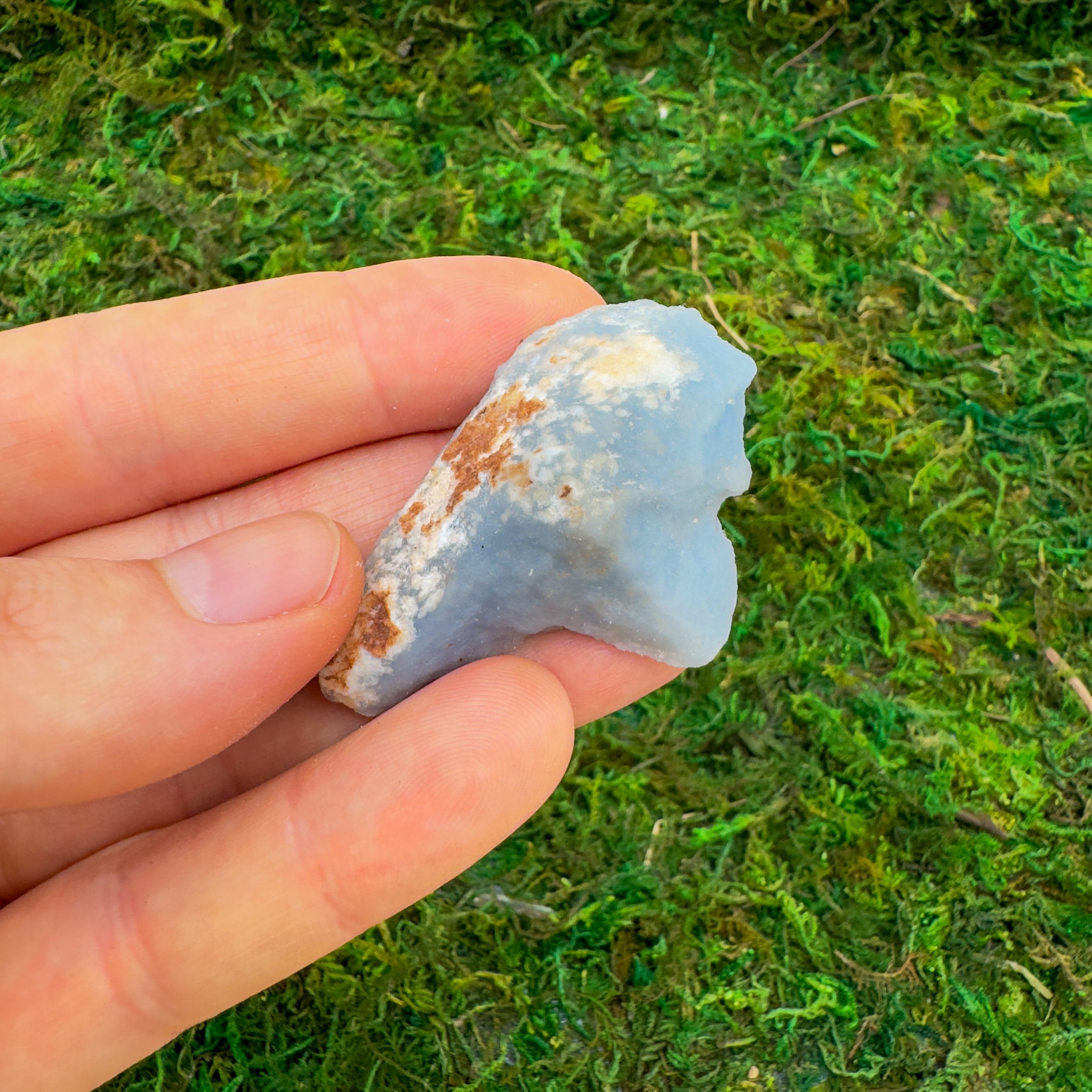 Angelite Raw Stones (1-2 Inch - A Grade - 12-20 Pieces Per Pound) Ethically Sourced from Peru - Beyond Bohemian