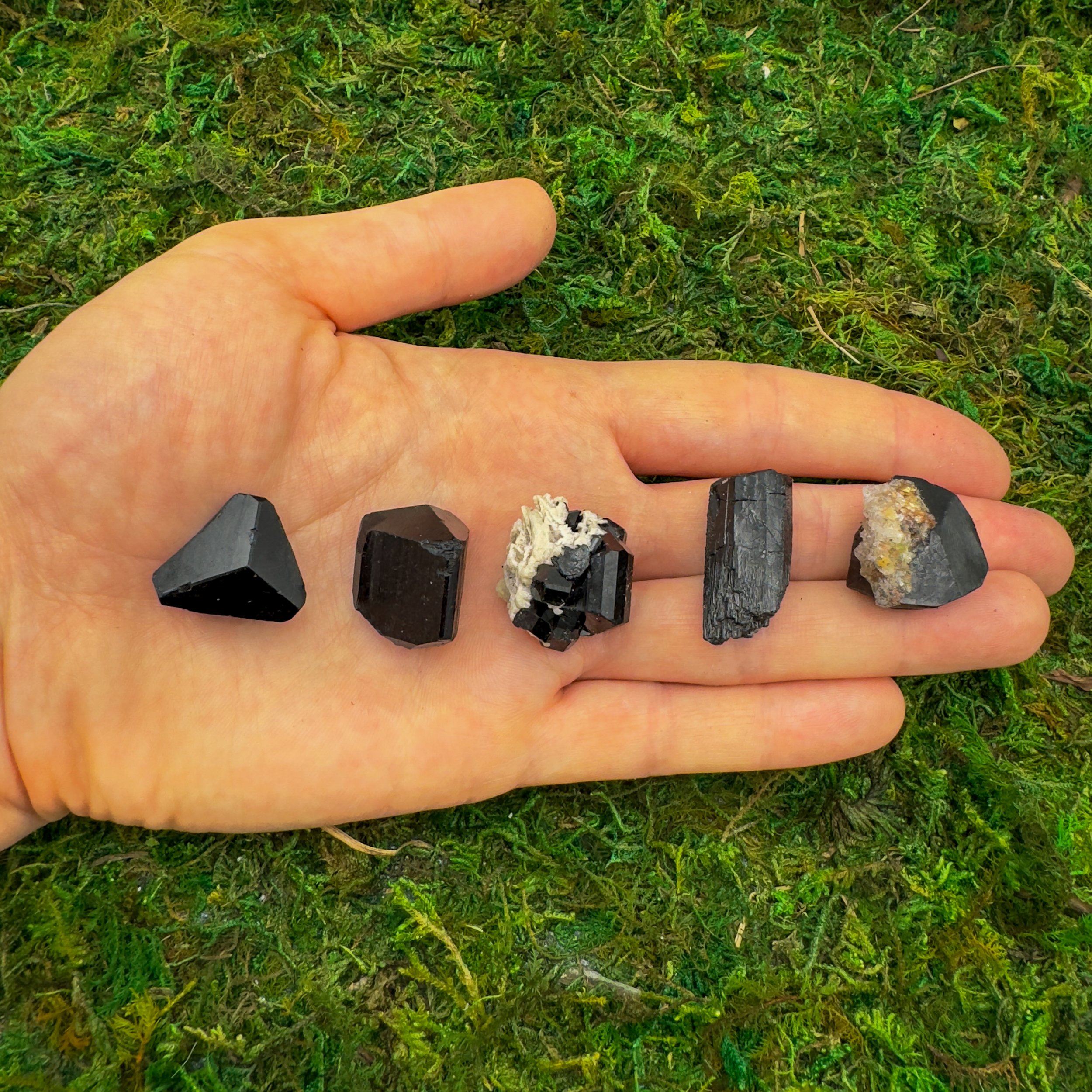 Black Tourmaline Raw Crystals (0.50-1.25 Inch - AA Grade - 24-40 Pieces Per Pound) Ethically Sourced from Namibia - Beyond Bohemian