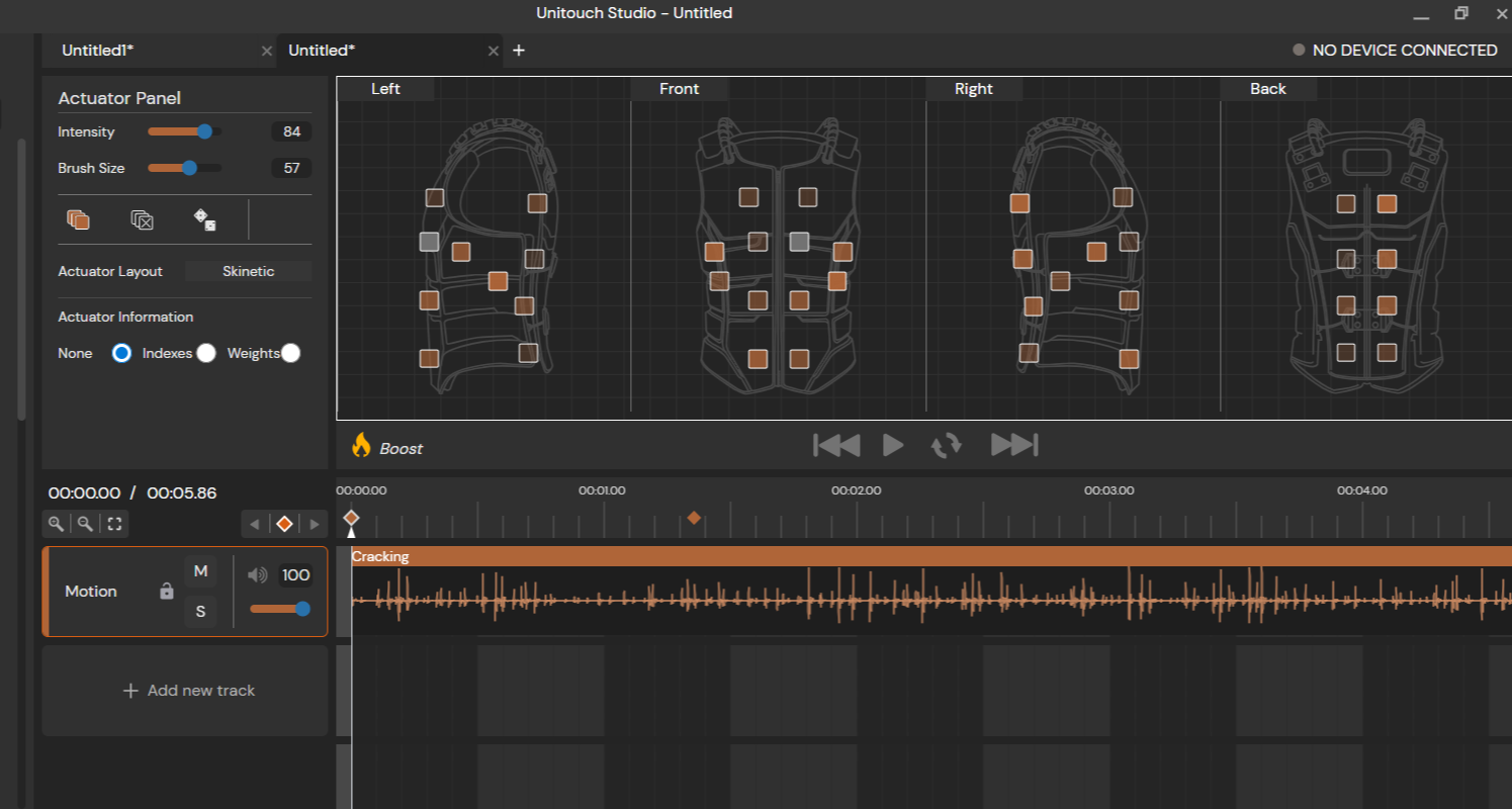 Unitouch Studio Actuator Based Workspace