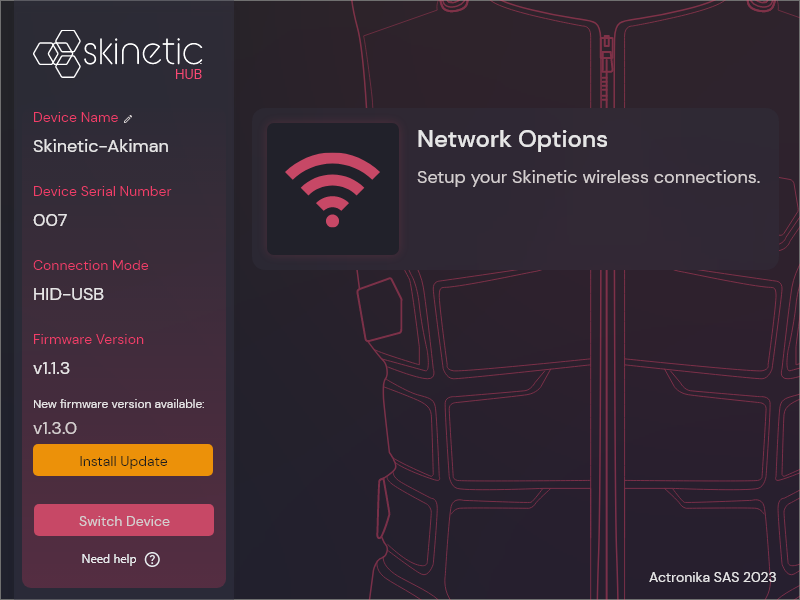 Skinetic Hub UX draft