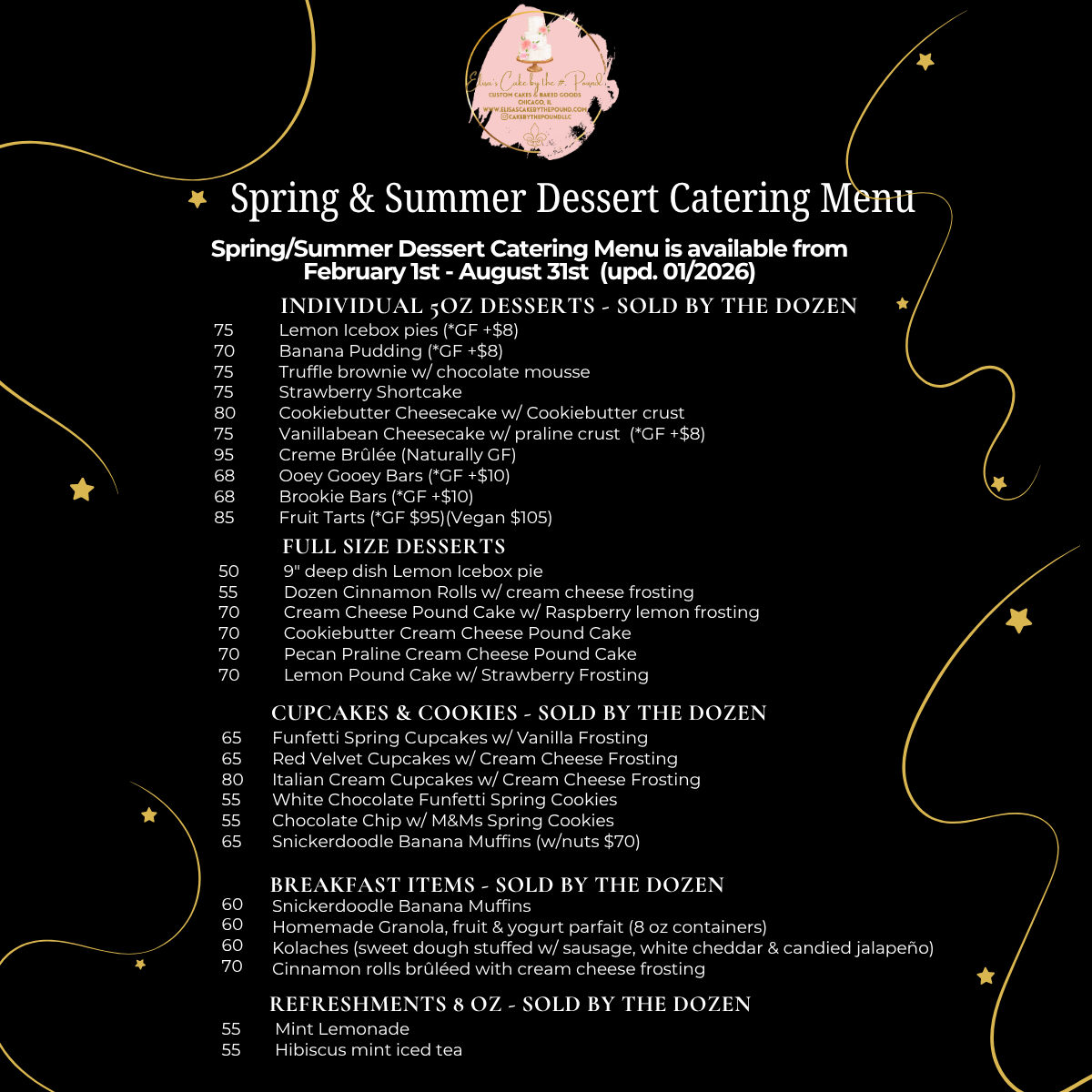 Spring/Summer Catering Menu