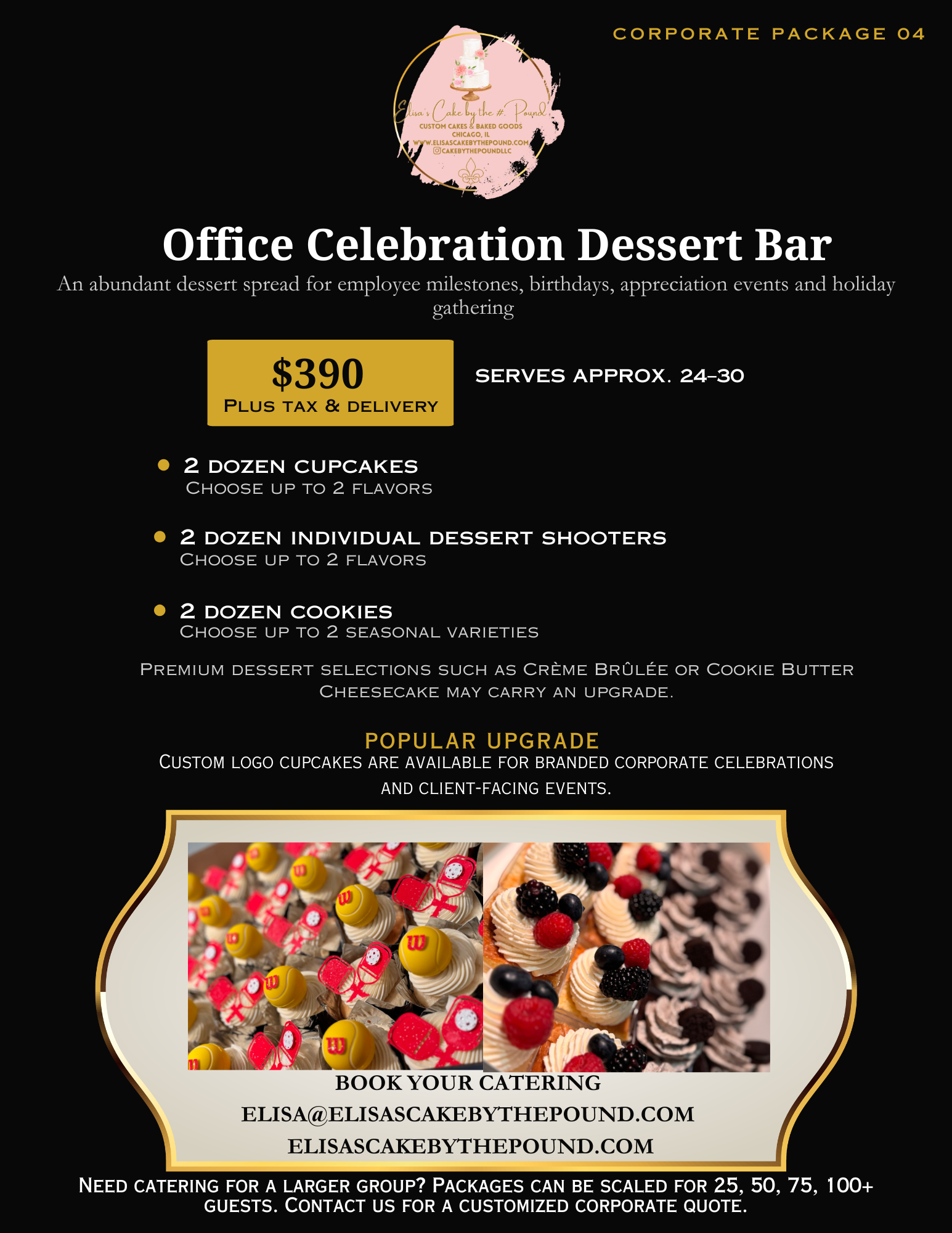 corporate catering Chicago, office catering Chicago, breakfast catering Chicago, boxed lunch catering Chicago, dessert catering Chicago, holiday catering Chicago