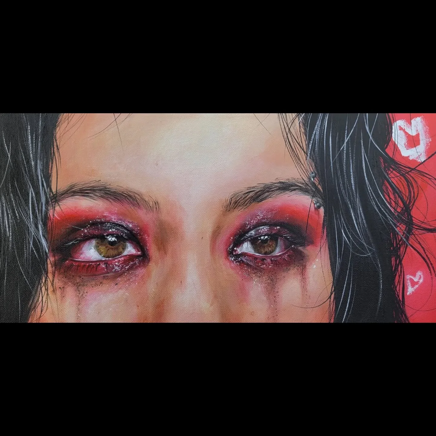 &quot;I don't want to cry anymore.&quot;

Mi coraz&oacute;n se rompi&oacute;, al irte perdiendo una y otra vez hasta perderte por siempre.
Y estoy harta de llorar.
.
.
.
#acrylic #acrylicpainting #acrylicpaint #goldenacrylics #winsorandnewtonacrylics
