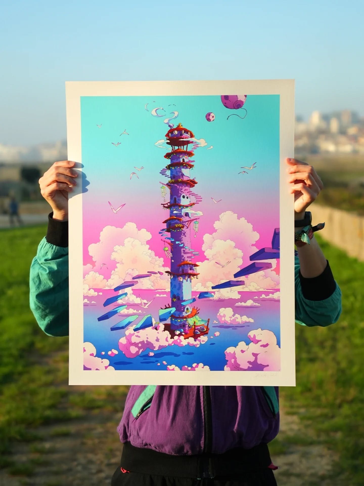 Which one would you choose? 🫶 New prints are now available in my shop 💜 

#artprint #cityillustration #Digitalillustration #fineartprints #ghibliart