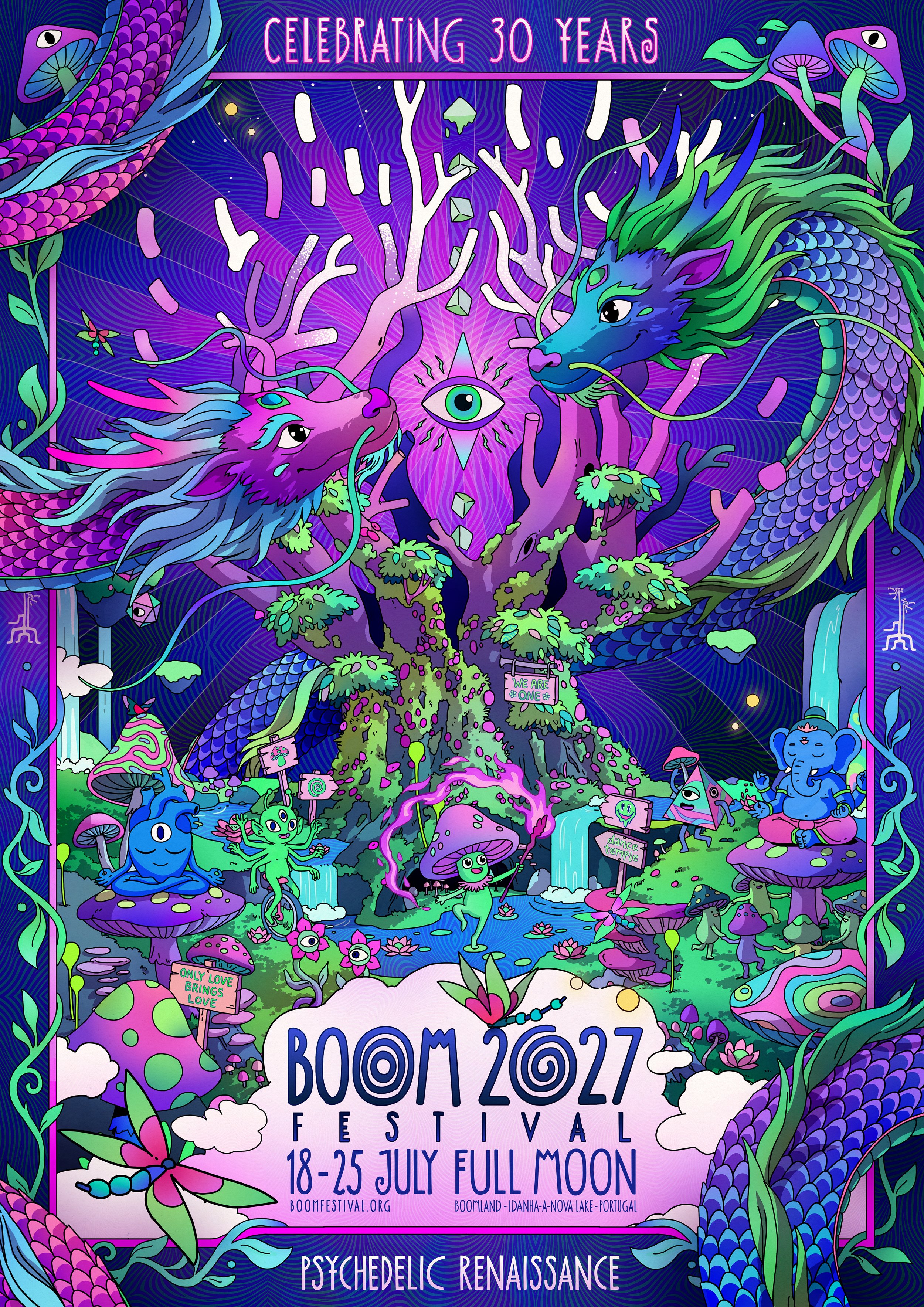 Boom Festival 2027 identity (Celebrating 30 years)
