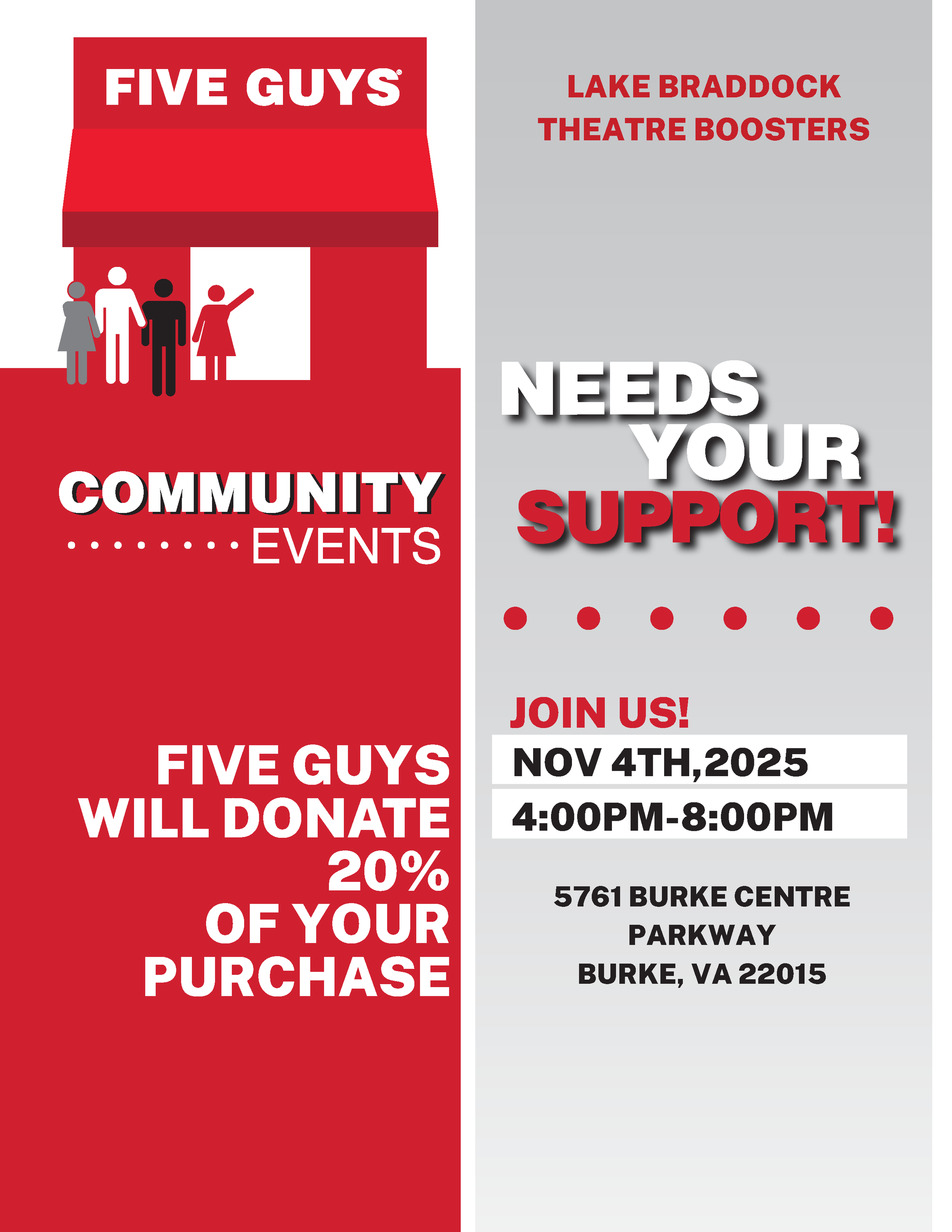 Five Guys Fundraising Event