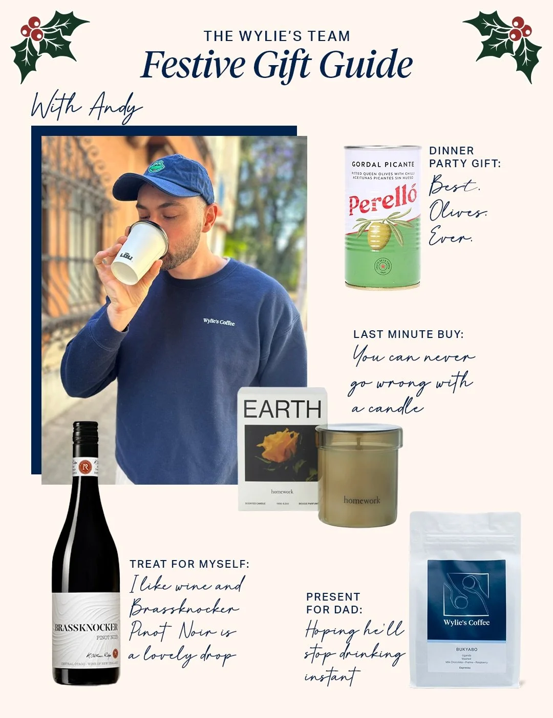 The Wylie&rsquo;s Team Festive Gift Guide - Part 3

December is here, and so is your festive gifting guide! This year, we asked the team for their top picks for every occasion over the festive period - Secret Santa sorted, the once-a-year relative co