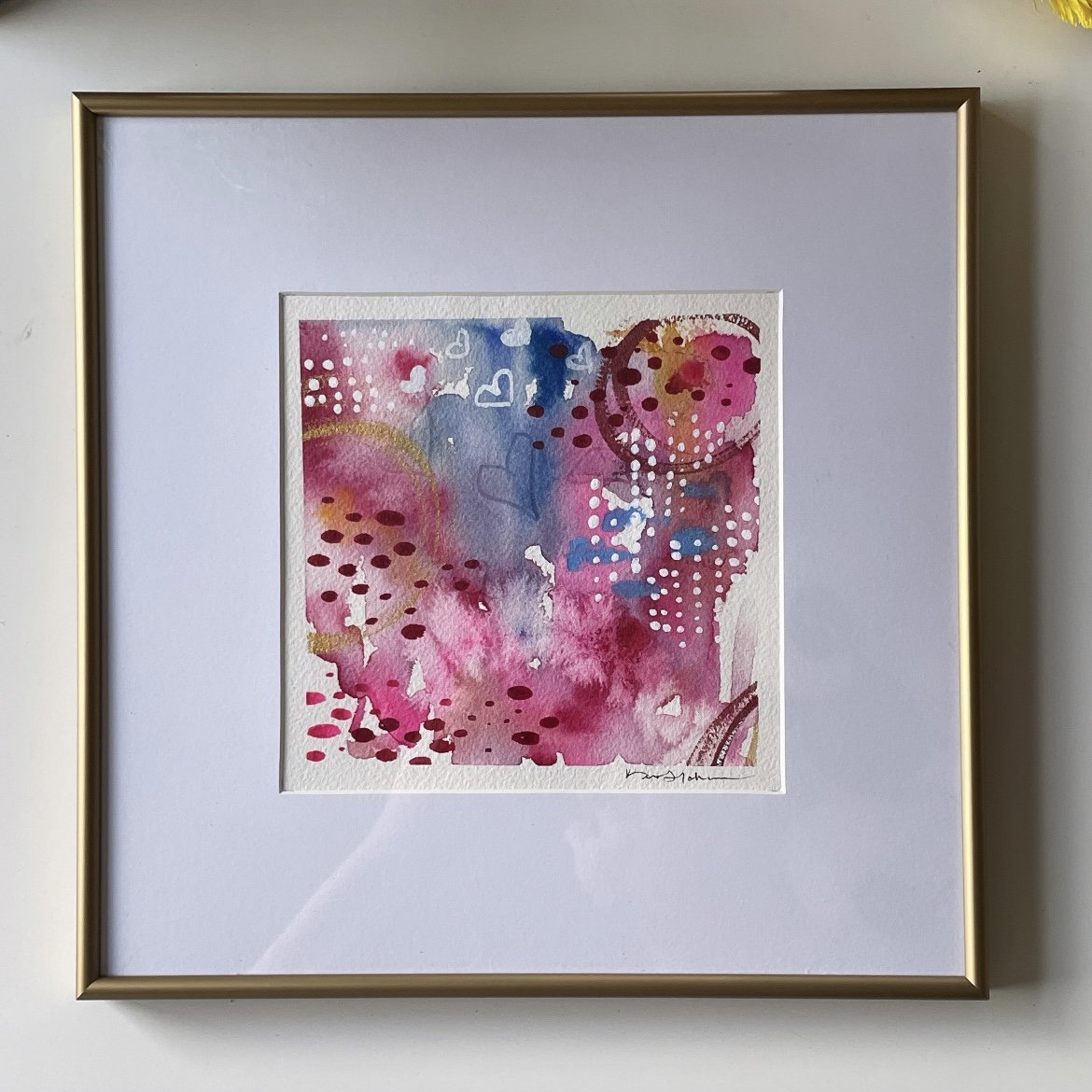 Messy Love I - 10x10" Framed Original