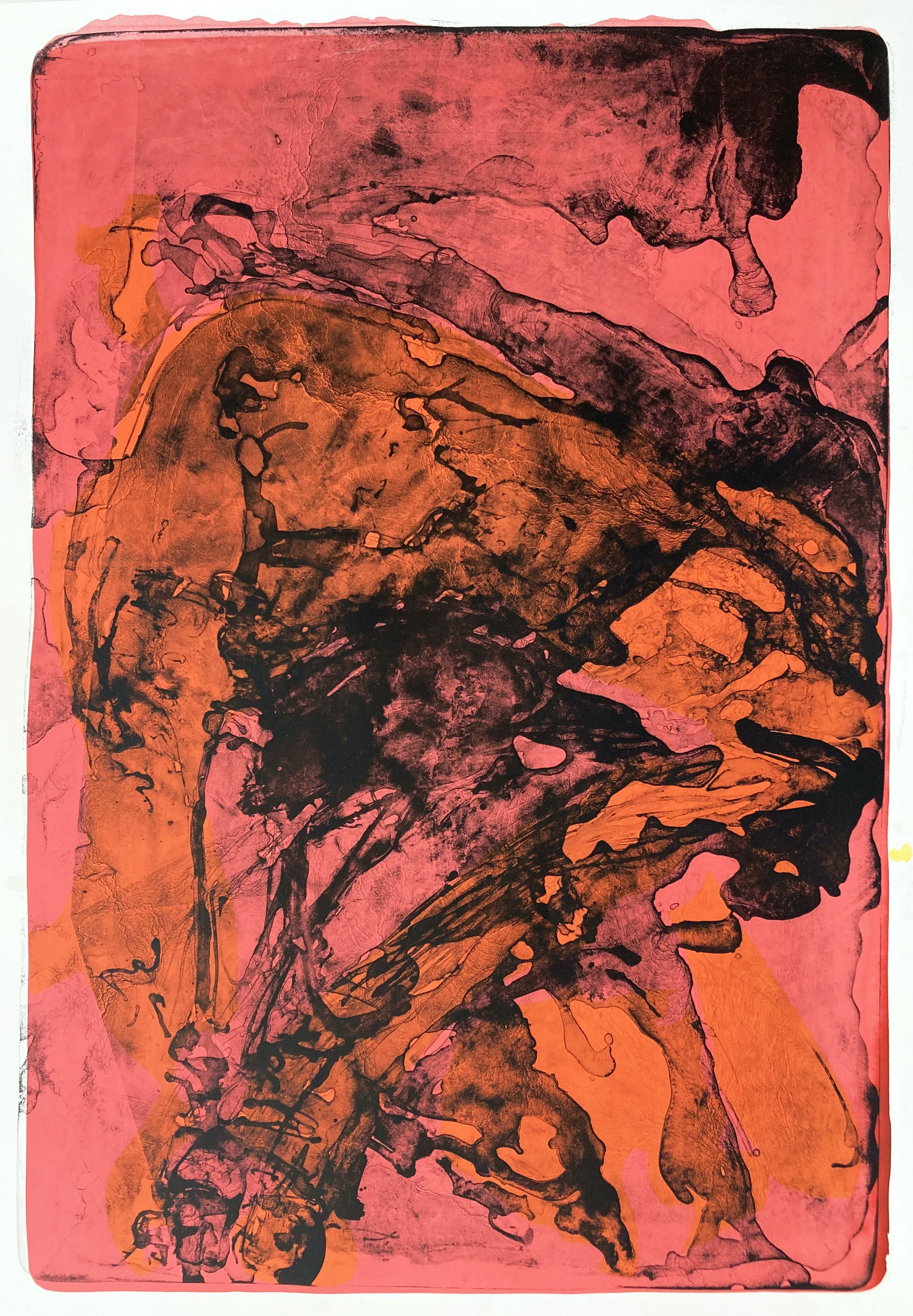 c 19 c m, 2024, Stone Lithograph and 2 Colour Screen print on Madrid Litho paper, 100 x 70 cm