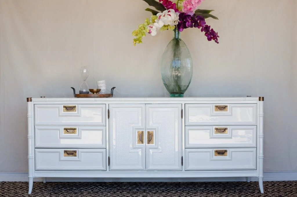 Stanley Faux Bamboo Credenza Custom Lacquer Included Free Stanley Faux Bamboo Credenza Custom, Vintage Stanley Faux Bamboo Furniture