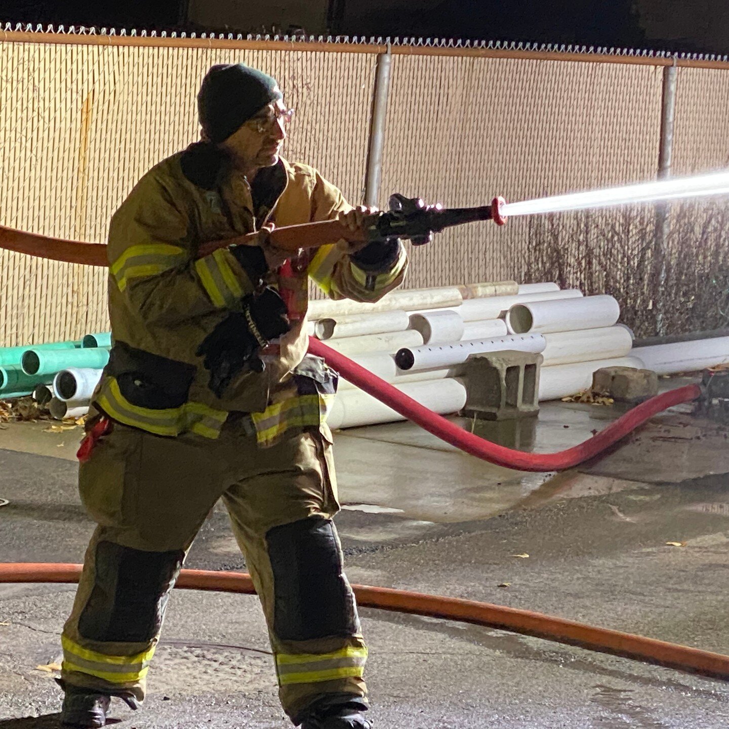 The primary tool of the engine company is WATER! Recently, we spent the evening testing new nozzles that will help us get &quot;the wet stuff on the red stuff&quot; more efficiently.
