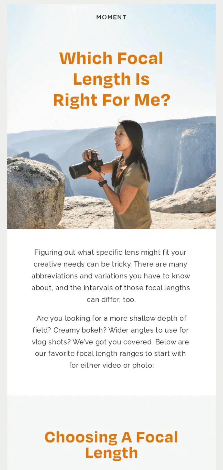 Example of first email