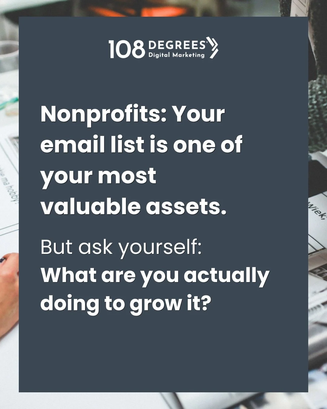 Nonprofit email list growth isn't just about adding more names.

It's about building a list that actually engages, supports your mission, and drives results over time.

Because without list health, growth alone won't get you very far.

So here's the 