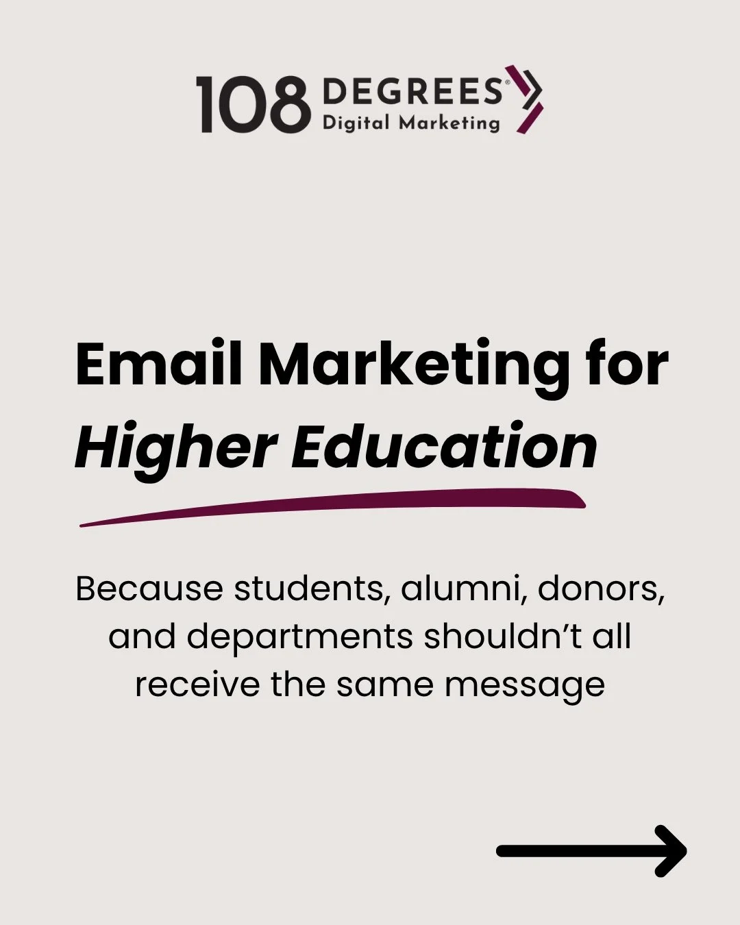 Higher education email marketing is more nuanced than many organizations realize.

Prospective students, alumni, donors, continuing education audiences, and institutional stakeholders all engage differently, and effective communication requires more 