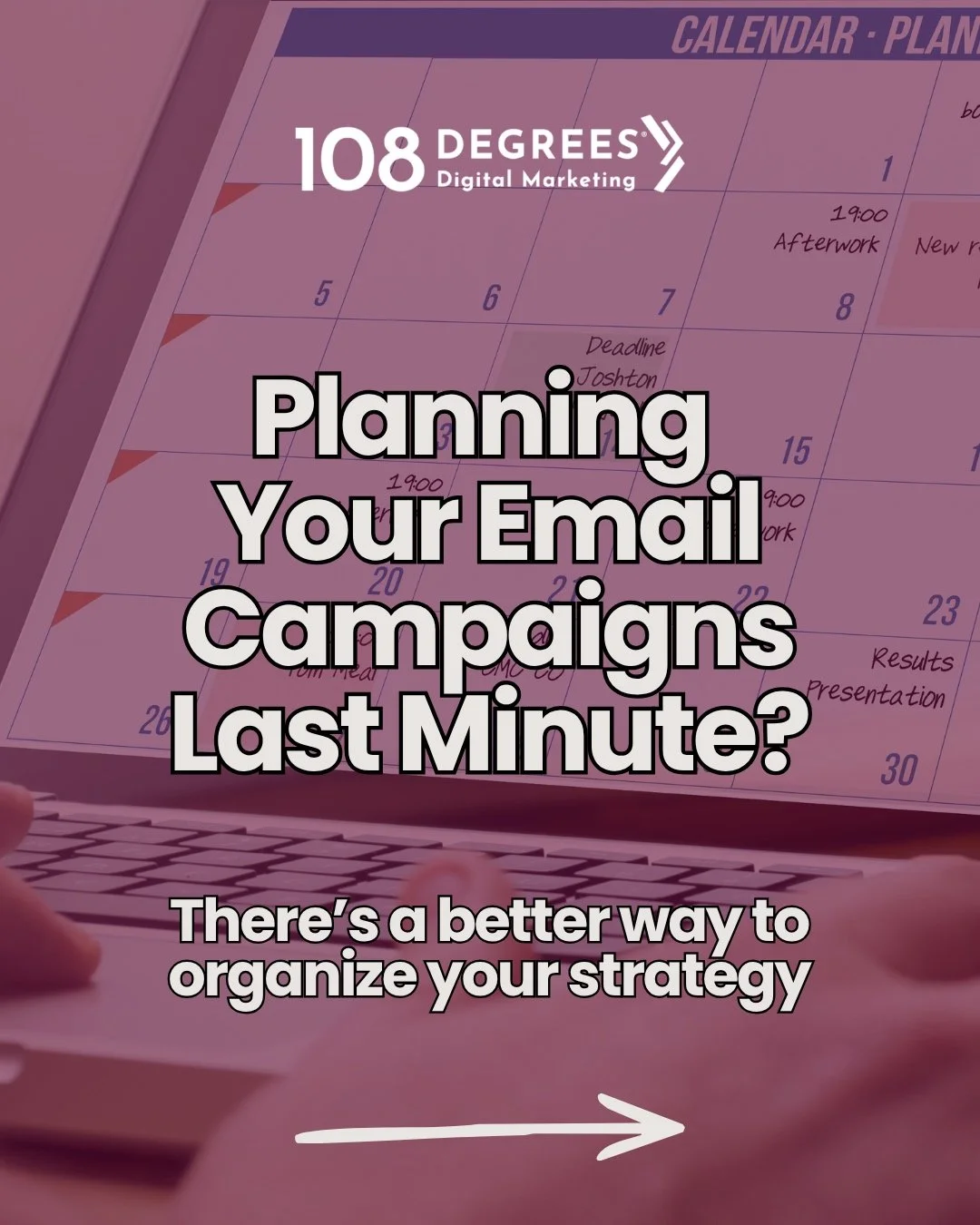 One of the biggest reasons email marketing underperforms?

Lack of planning.

Strong campaigns require more than writing a subject line five minutes before launch. Strategy, segmentation, timing, messaging, and audience goals all matter.

That's why 