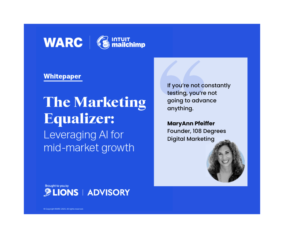 WARC and Mailchimp logos — MaryAnn Pfeiffer of 108 Degrees Digital Marketing featured