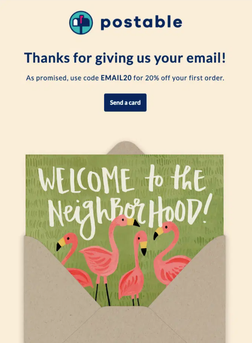 Personalized email, example