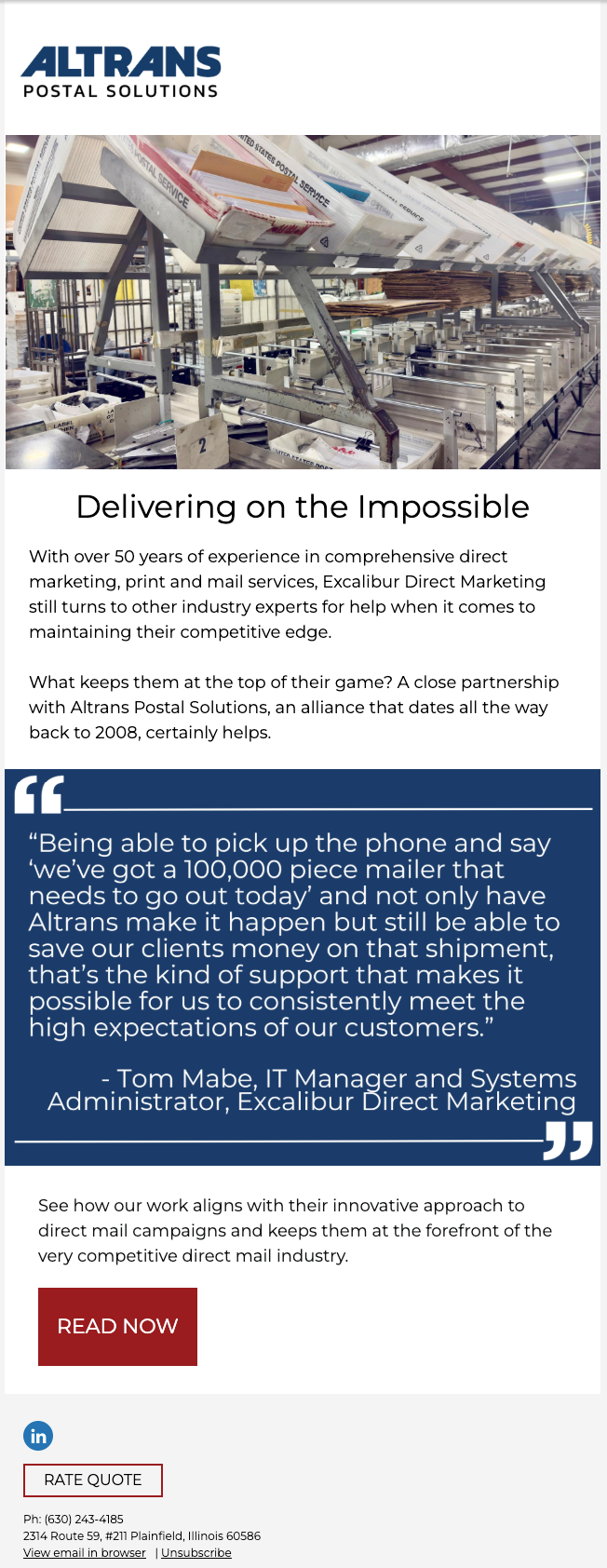 BEST FIRST EMAILS FOR B2B MARKETING example