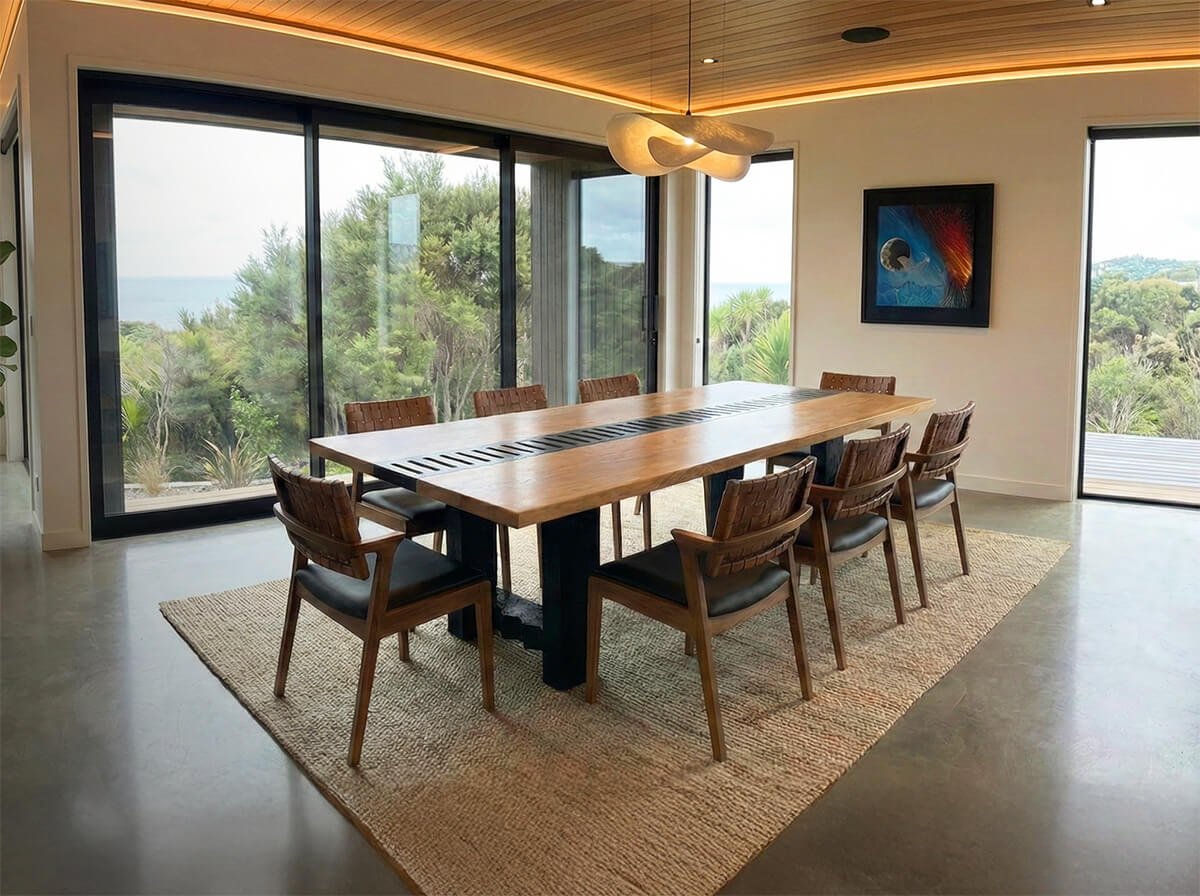 New Zealand Elm, Oak and Cryptomeria Dining Table