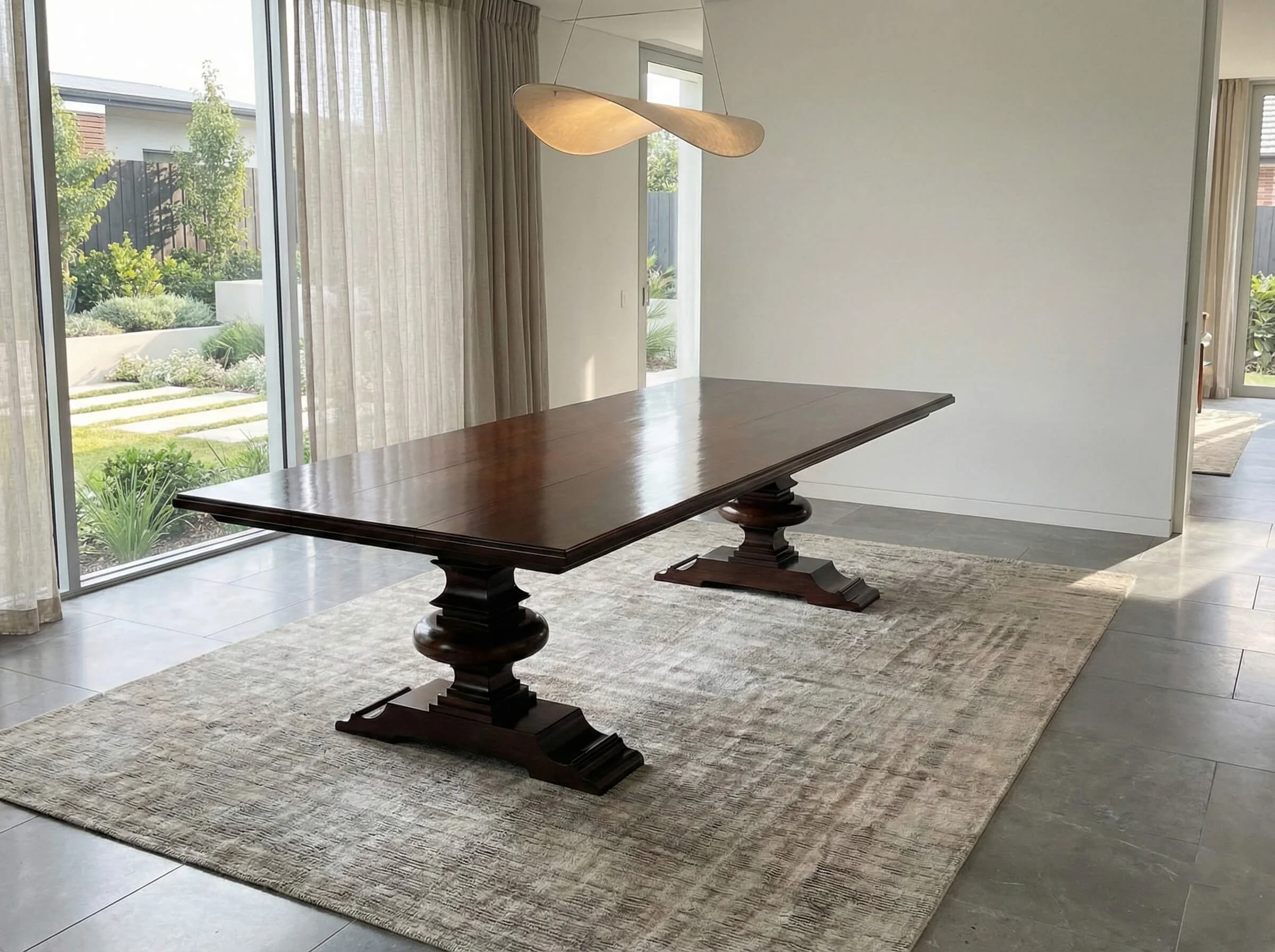 12 Seater Walnut Dining Table