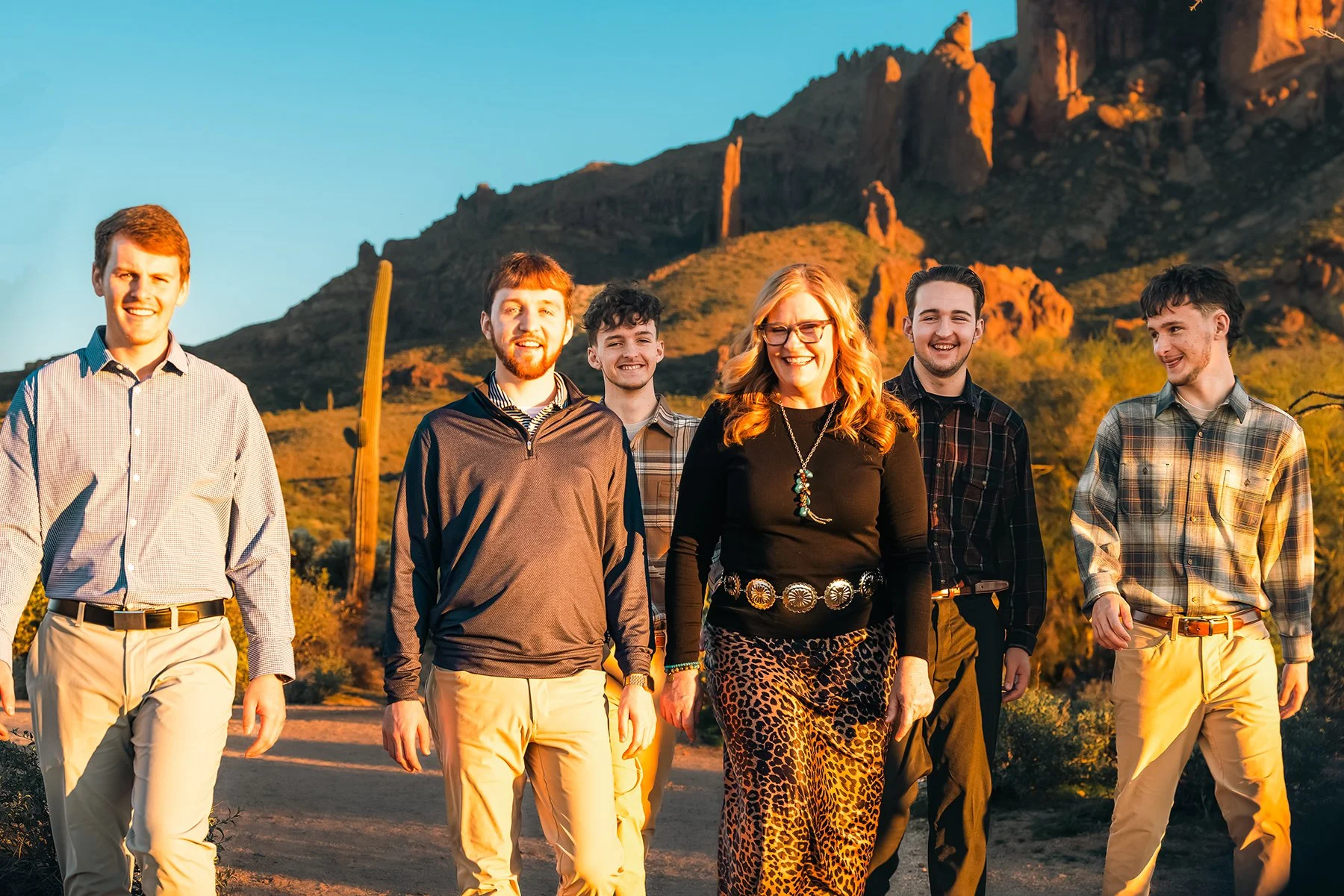 Family session in AZ desert