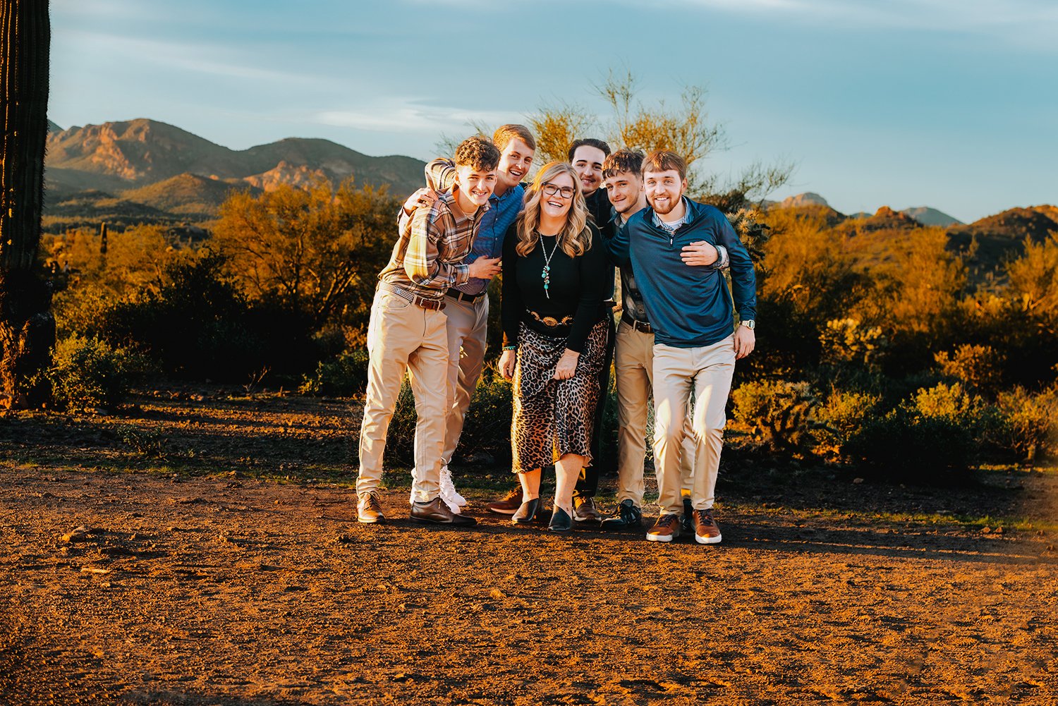 Family session in AZ desert