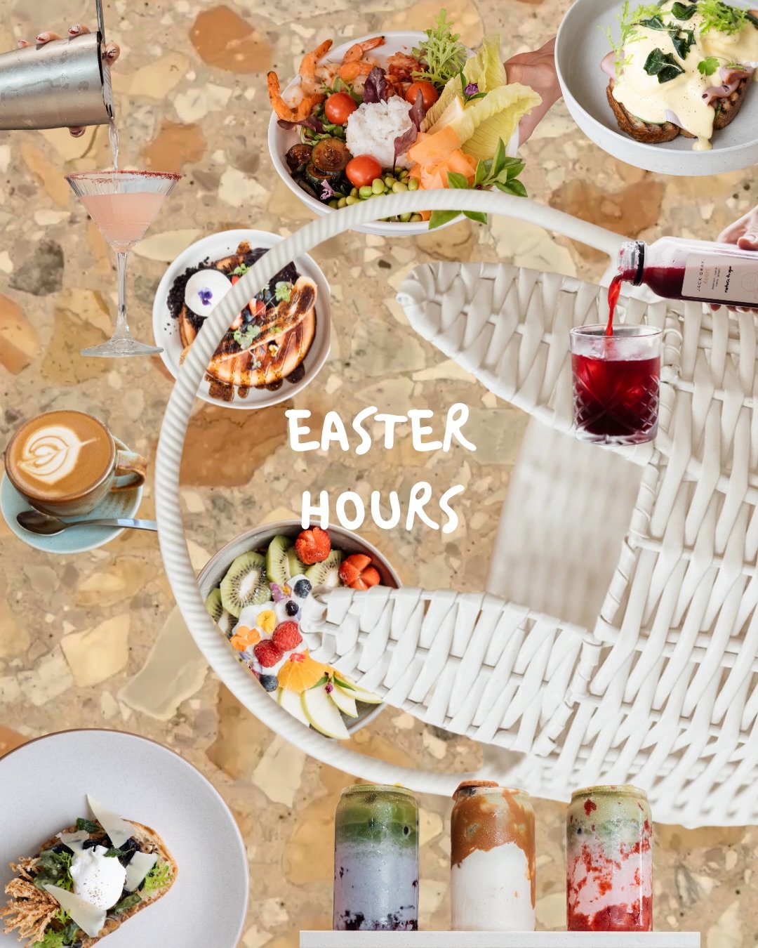 OPEN ALL EASTER LONG WEEKEND 🐣🌈🐰✨

Regular opening hours apply

#JackGray #SutherlandShire #SutherlandShireCafe #Easter #EasterLongWeekend