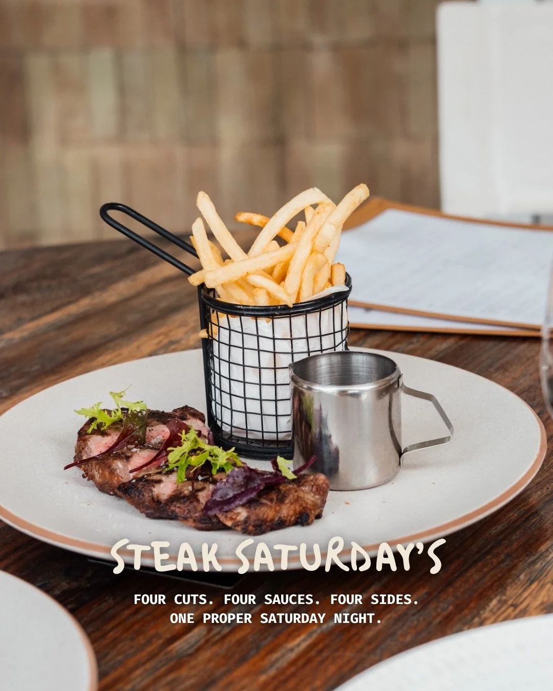 LIVE FROM TONIGHT, STEAK SATURDAY&rsquo;S 🥩✨🍷

Serving up primo cuts and premium wines from the heart of the Sutherland Shire for your Saturday evening. Select your cut, one side and one sauce, just how you like it (additional sides and sauces avai