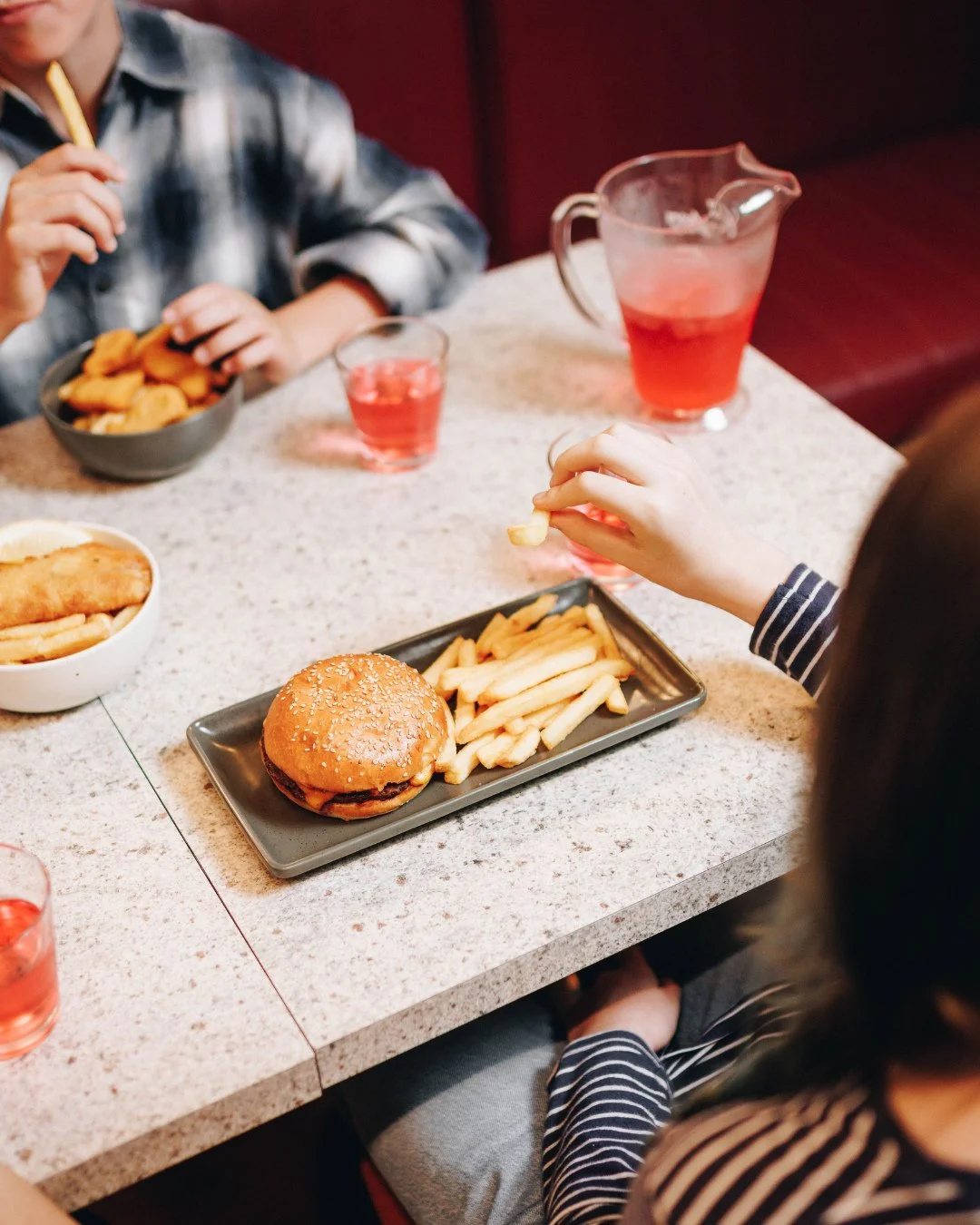 You don't feel like cooking, and they're hungry 👀 We've got fish & chips, burgers, nuggets, the whole kids menu free on Wednesday (with any main purchased). Come get the W.
