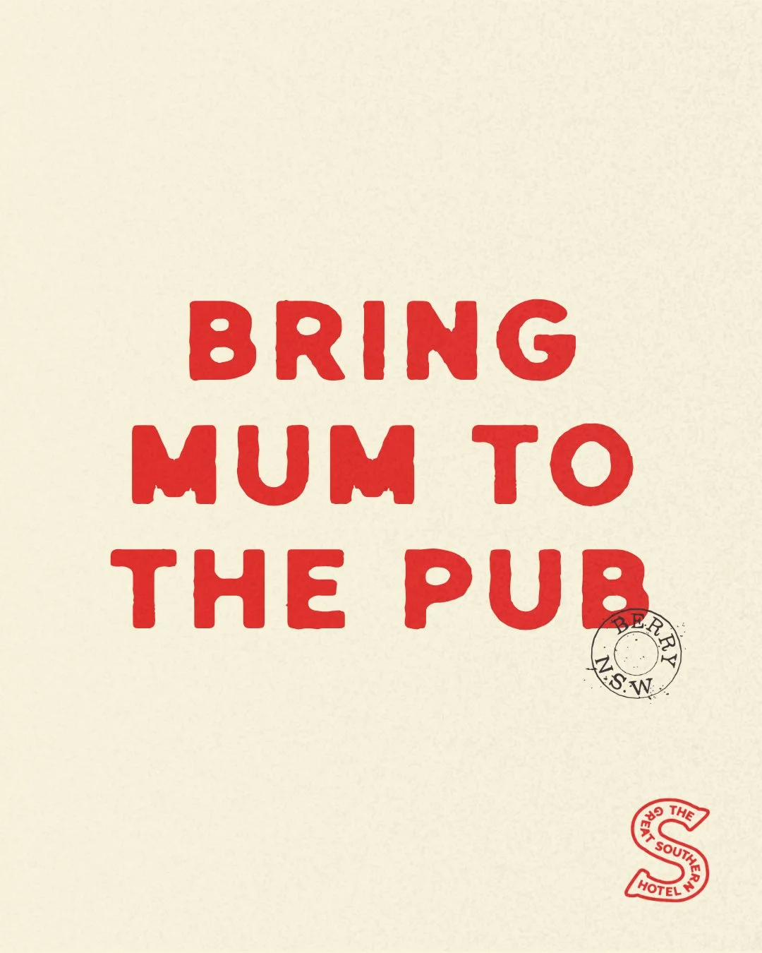 We're here to help ya out with your Mothers day plans 🥂 Treat Mum to a day out in Berry this Mother's Day 💐 Long lunch at the pub, drink on us - plus a few food specials we know she&rsquo;ll love.⁠
⁠
Book now via the link in our bio 🥂
