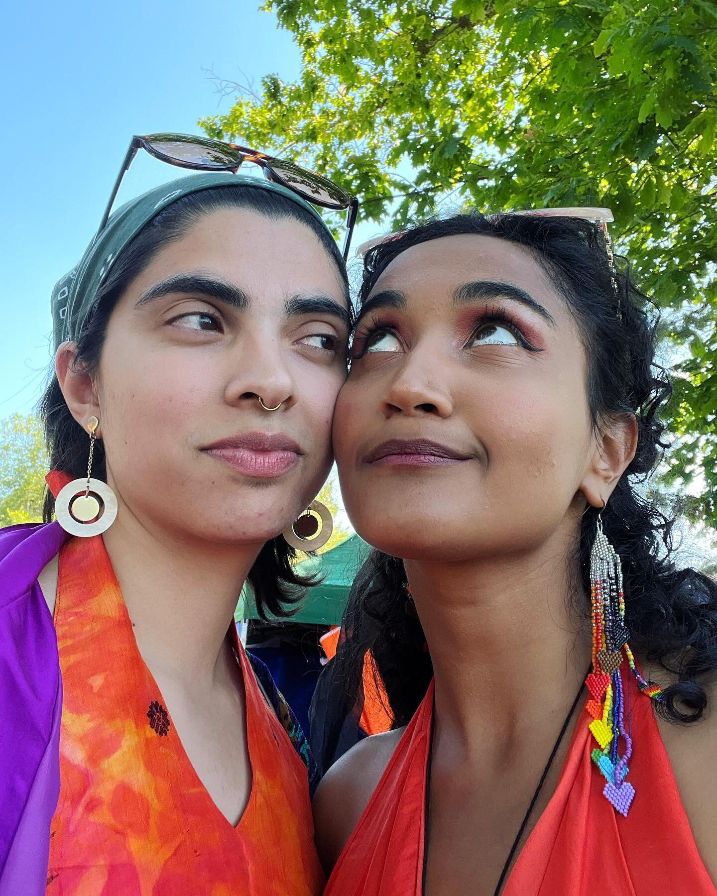 Today we met up and started dreaming about the music we want to put out! So many unreleased glow motive tracks🥵🤘🏽 💫 until then, enjoy our faces at @vancouverpride &lsquo;s East Side Pride. We will miss all the fun outdoor summer gigs, but it&rsqu